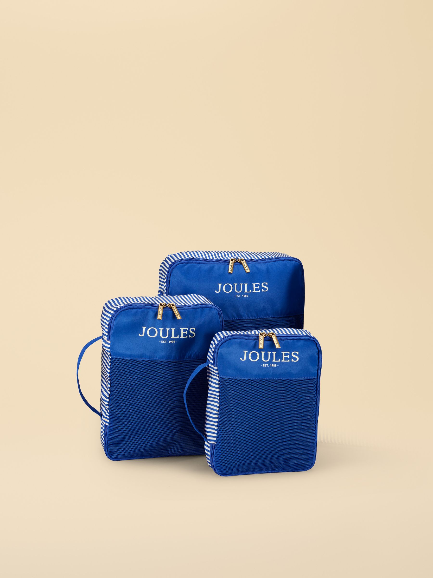 Blue & White Ticking Stripe Packing Cubes - Image 2 of 3