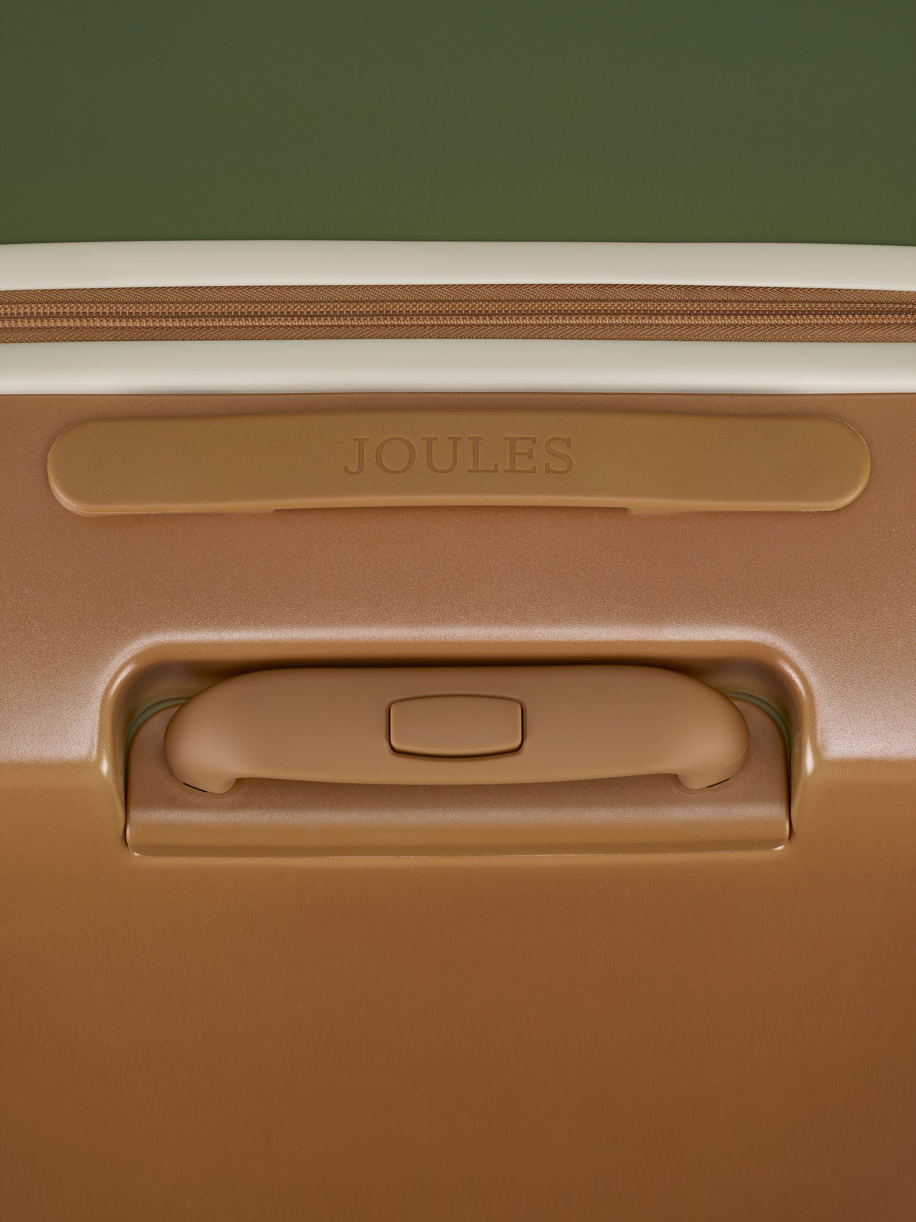 Olive And Tan Colourblock Large Four Wheel Hard Shell Suitcase - Image 8 of 9