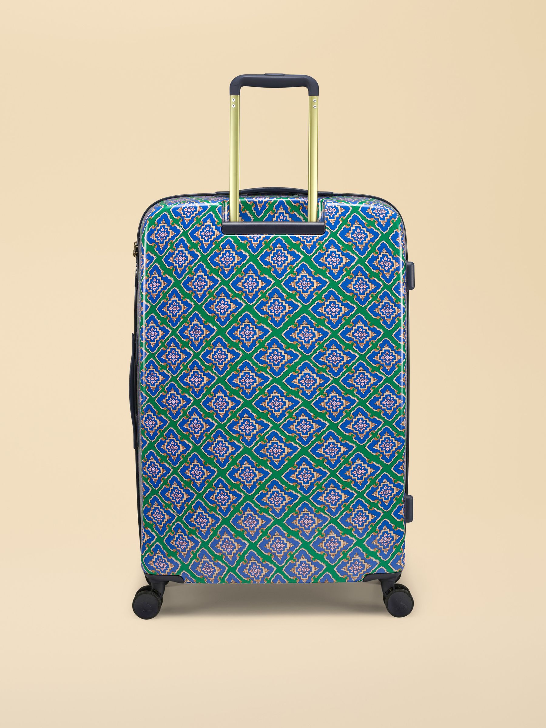 Tile Diamond Large Four Wheel Hard Shell Suitcase - Image 6 of 12