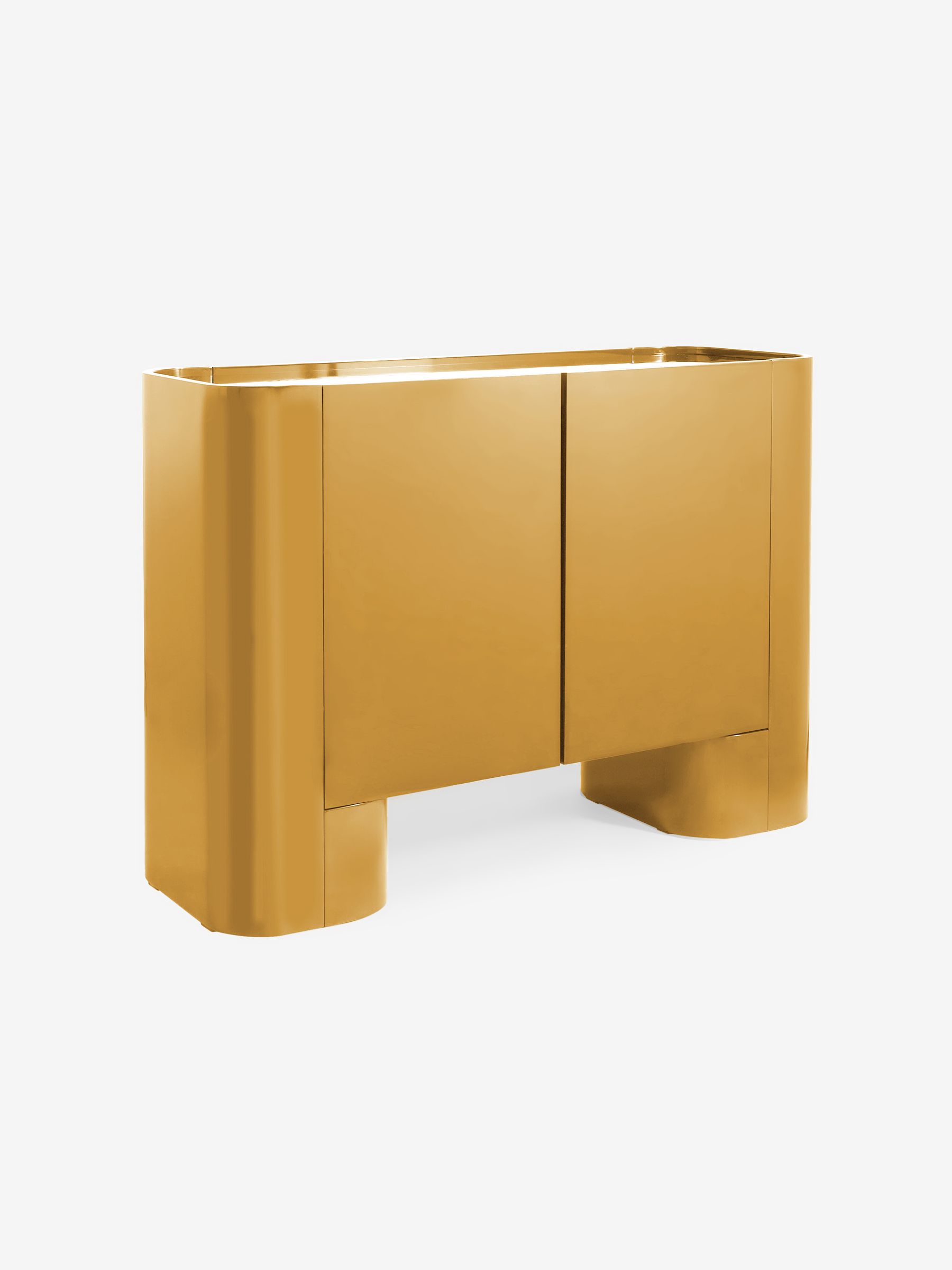 Kain Small Sideboard in Cumin Yellow Gloss - Image 4 of 5