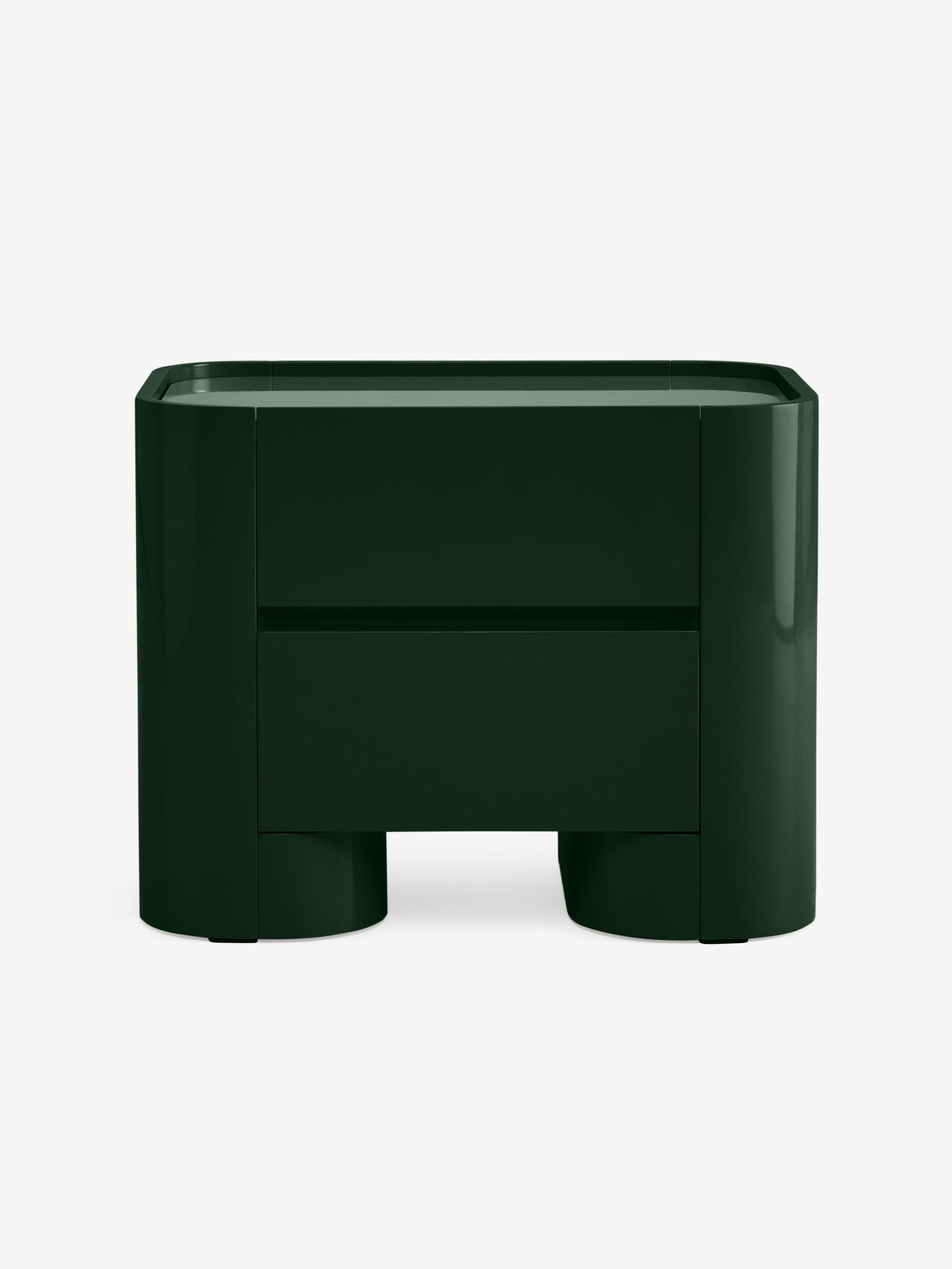 Kain Bedside Table in Dark Green Gloss - Image 5 of 5