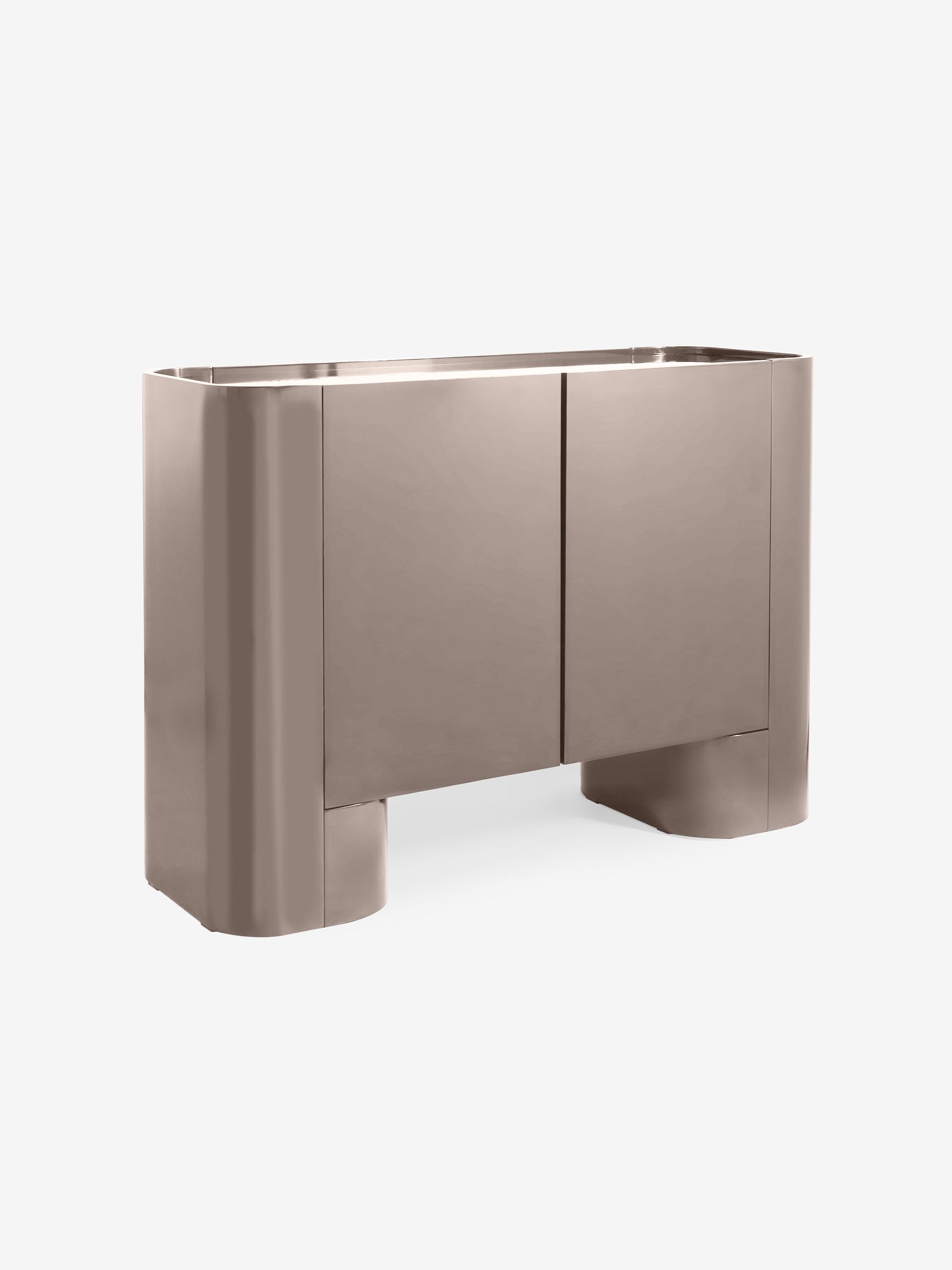 Kain Small Sideboard in Mushroom Grey Gloss - Image 4 of 5