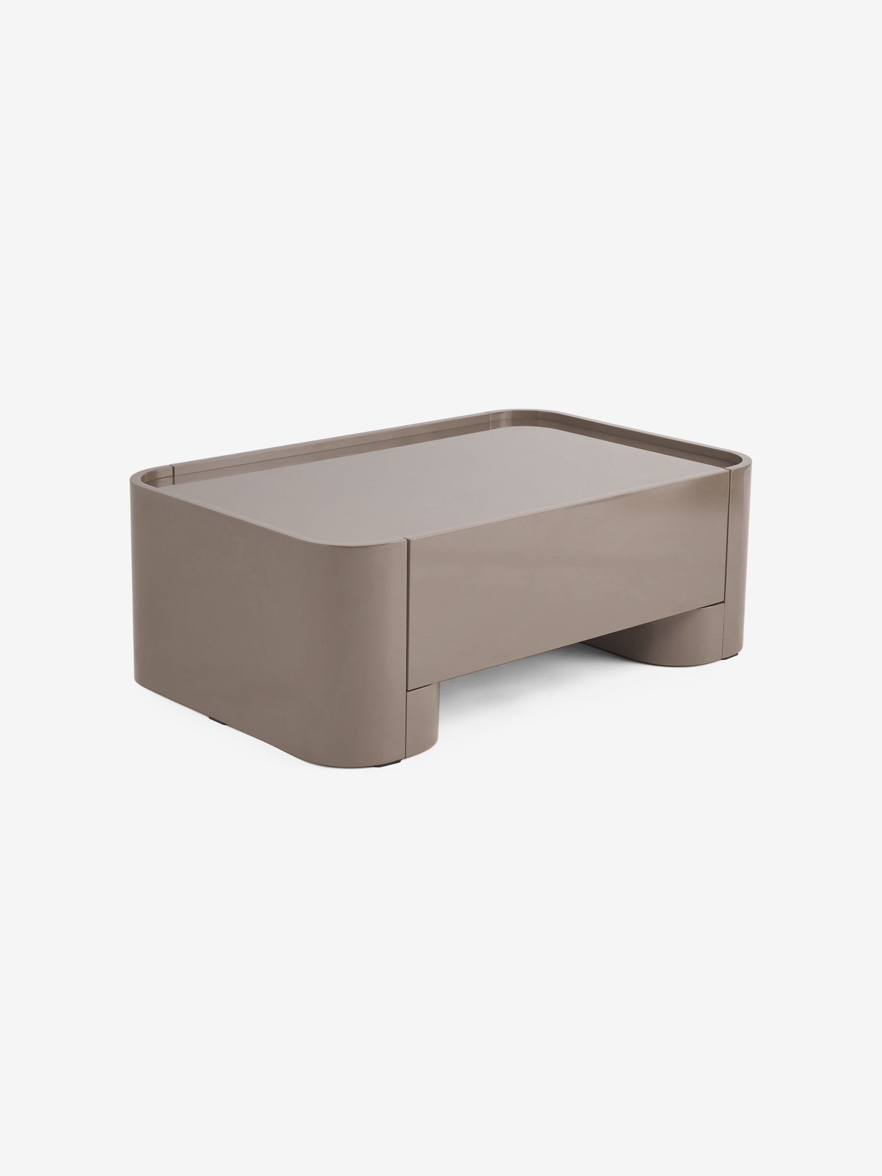 Kain Storage Coffee Table in Mushroom Grey Gloss - Image 4 of 4