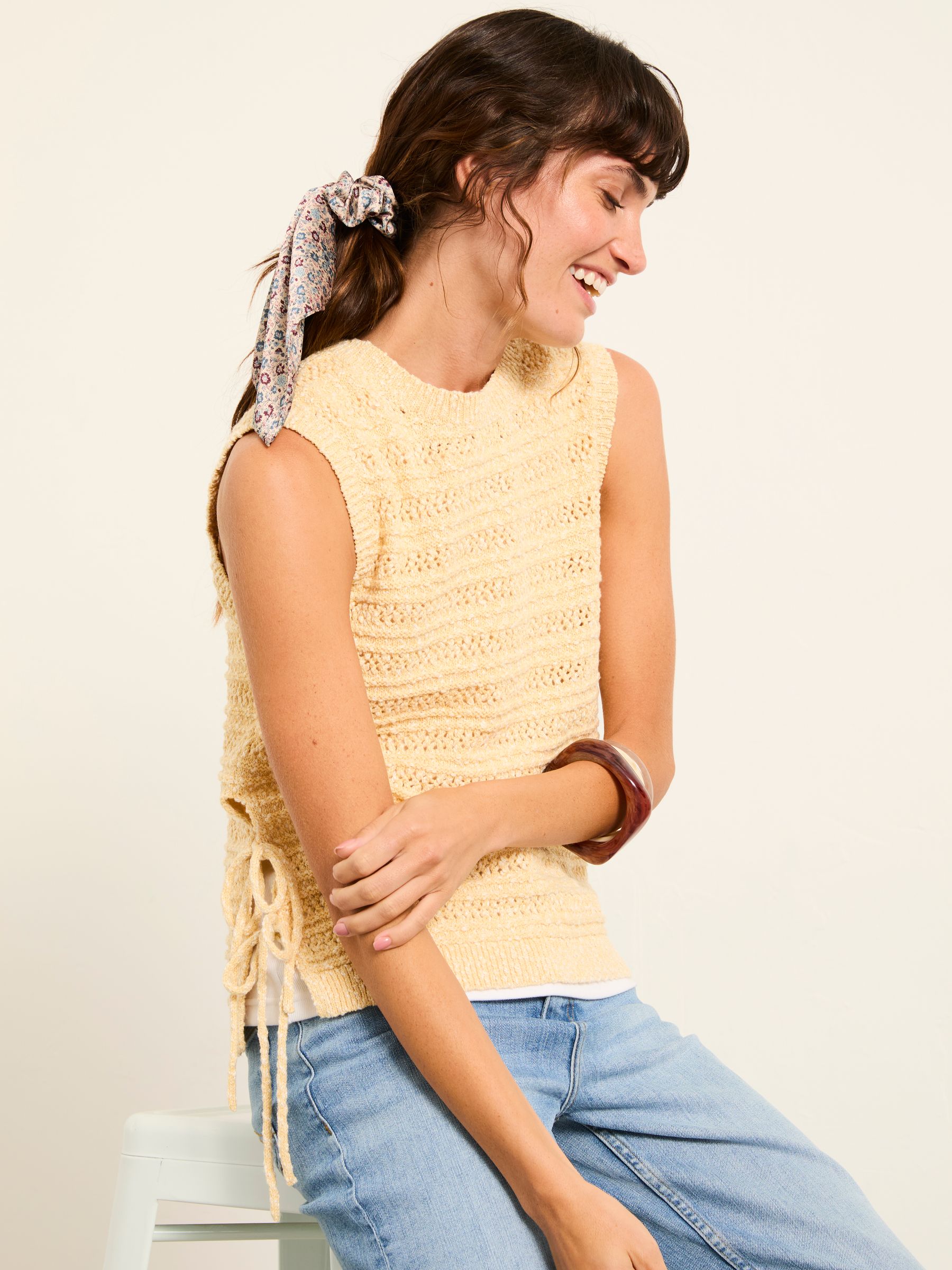 Willa Yellow Knitted Tank - Image 6 of 7