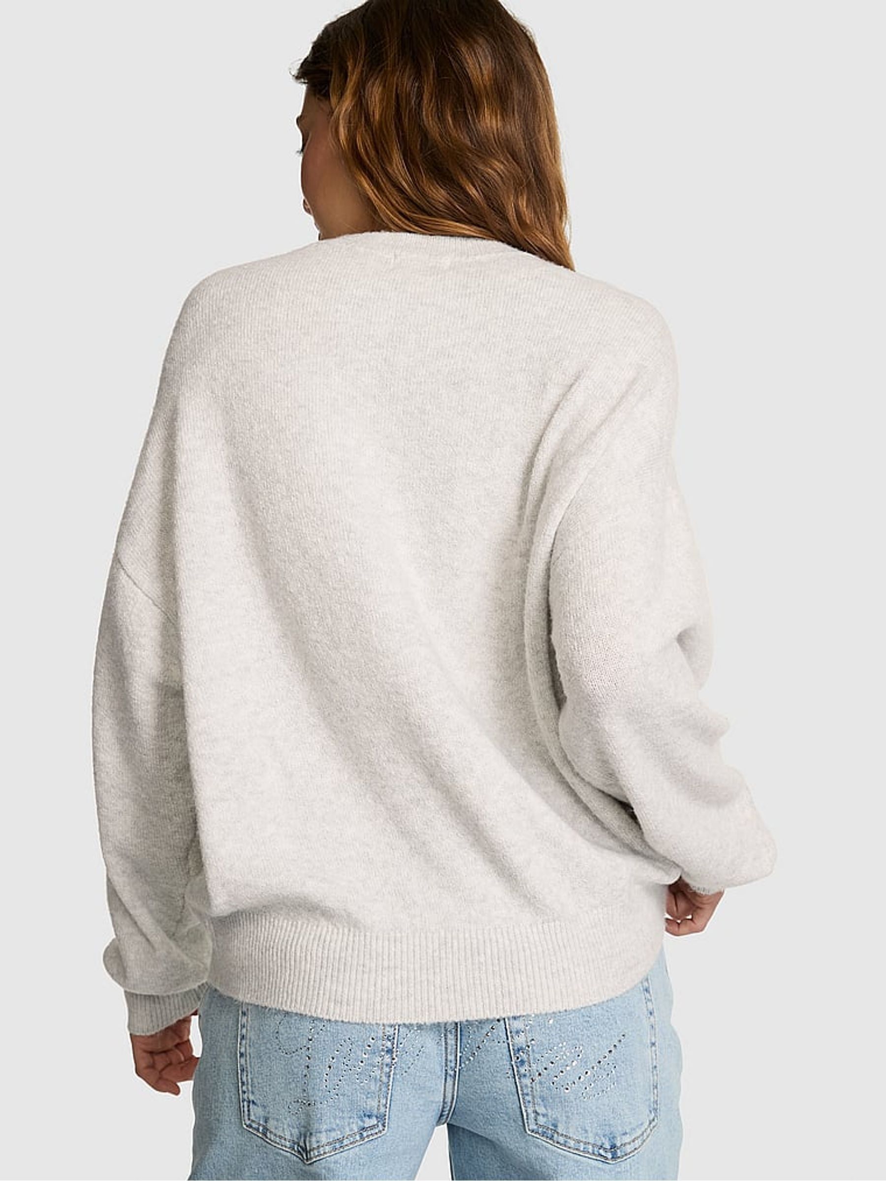 Heather Grey Snow Knit Jumper - Image 2 of 2