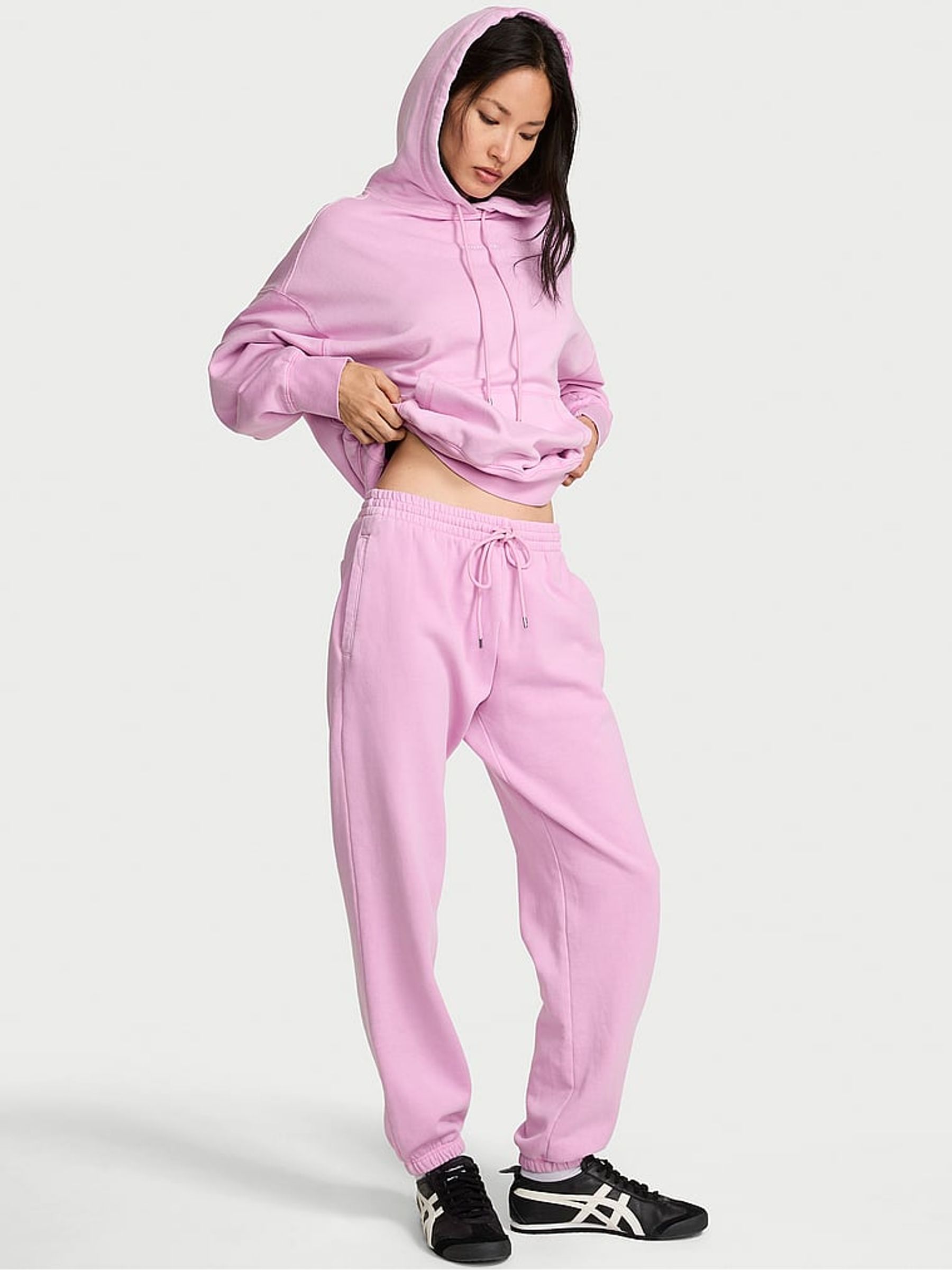 Washed Bikini Purple Fleece Joggers - Image 1 of 3