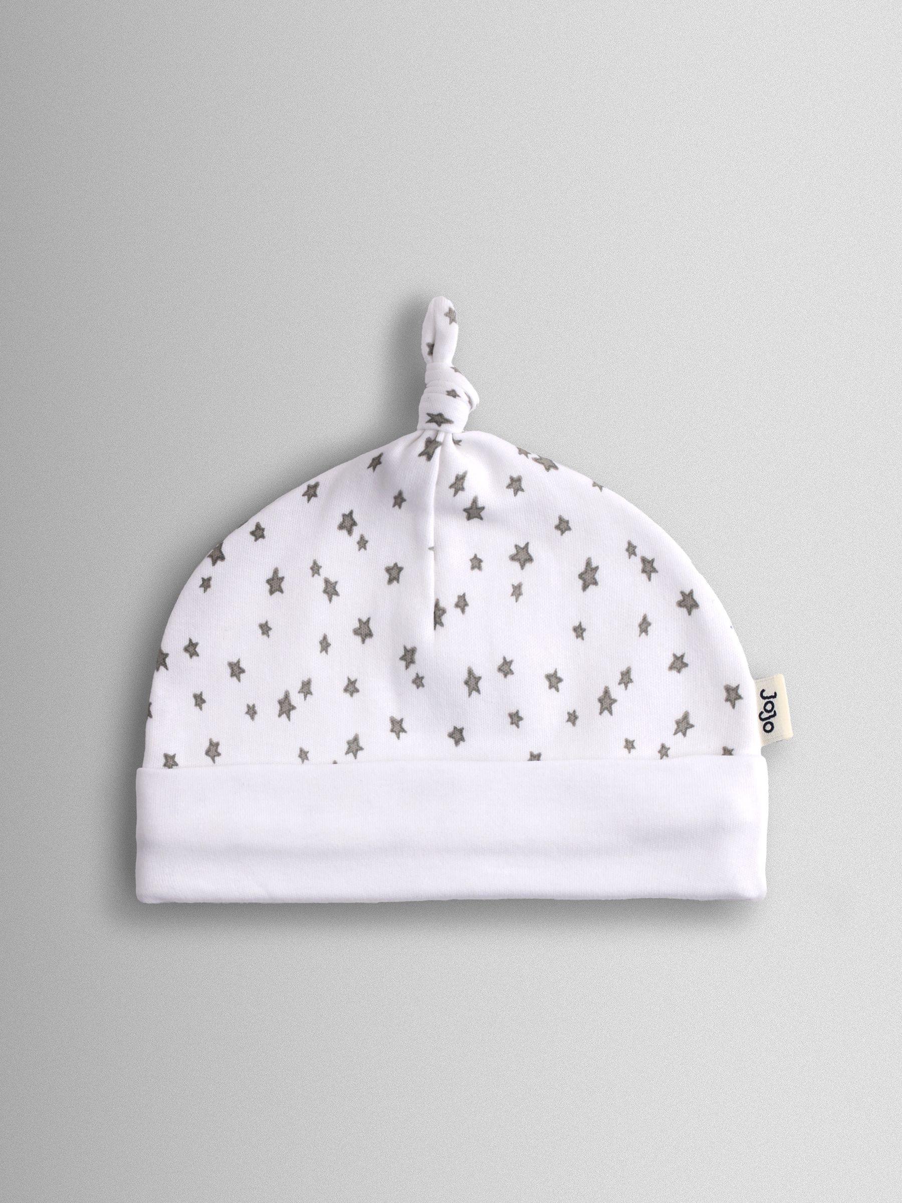 Grey 3-Pack Elephant, Stripe & Star Baby Hats - Image 4 of 8