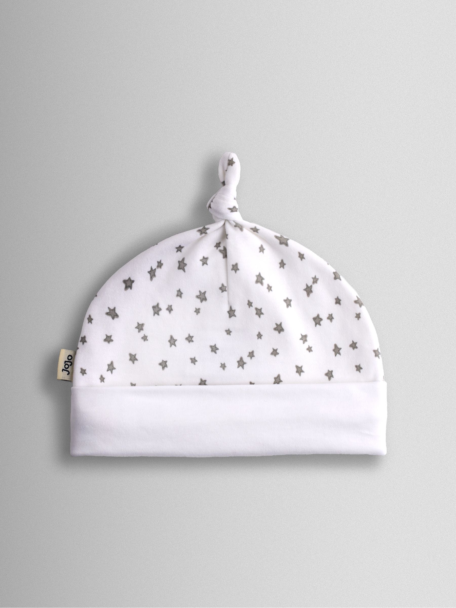 Grey 3-Pack Elephant, Stripe & Star Baby Hats - Image 5 of 8