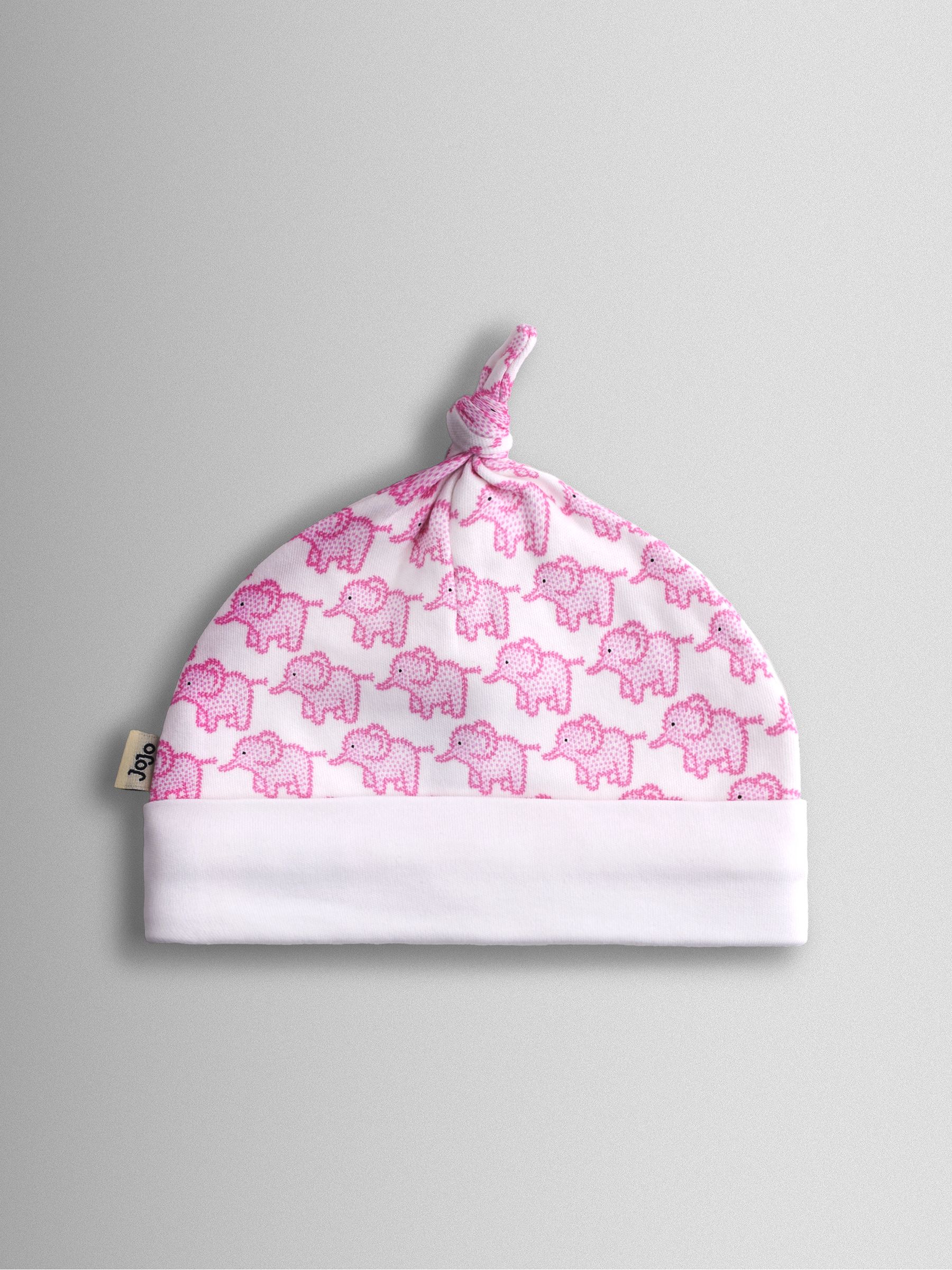 Pink 3-Pack Elephant, Stripe & Star Baby Hats - Image 3 of 8