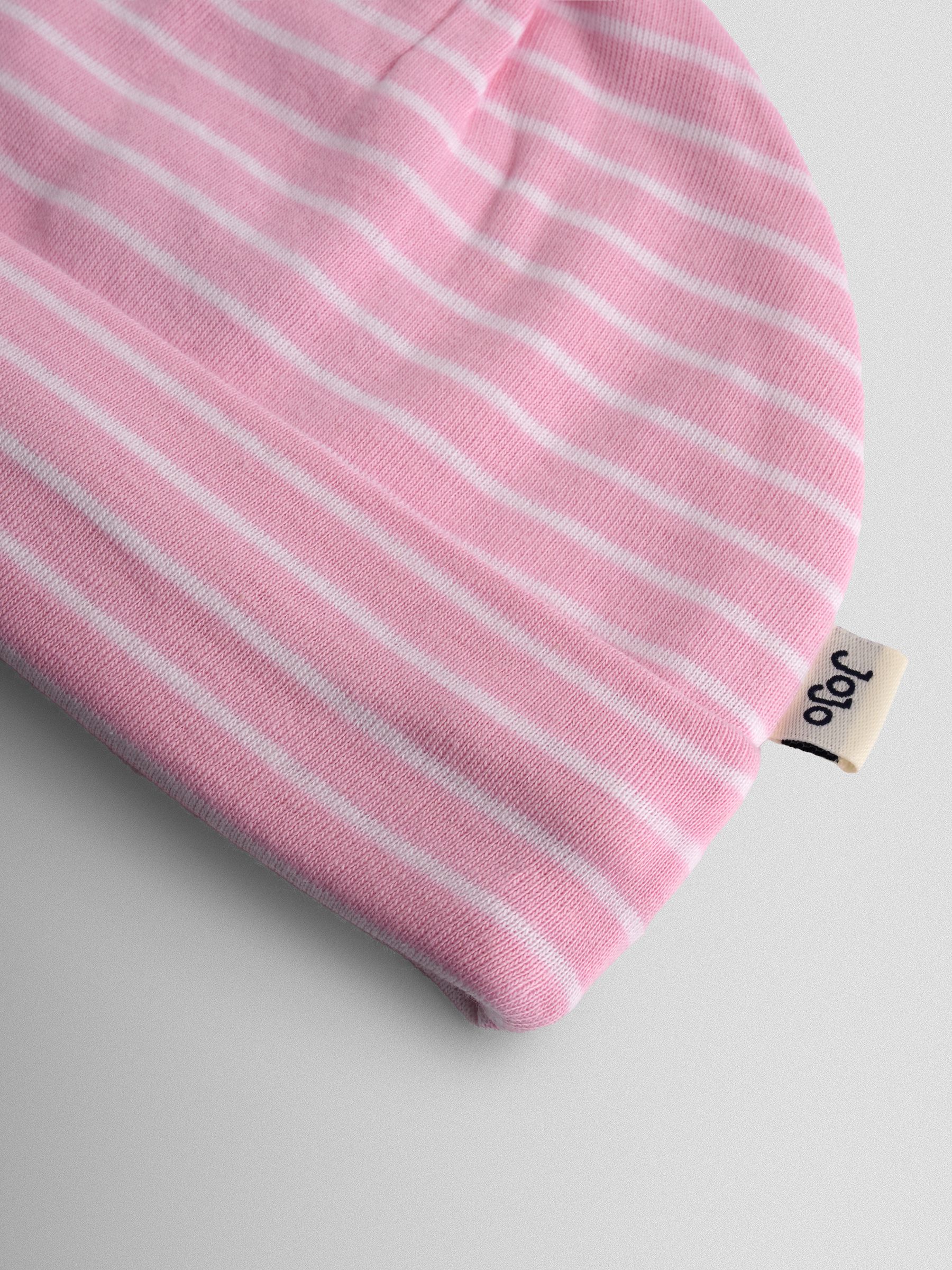 Pink 3-Pack Elephant, Stripe & Star Baby Hats - Image 8 of 8