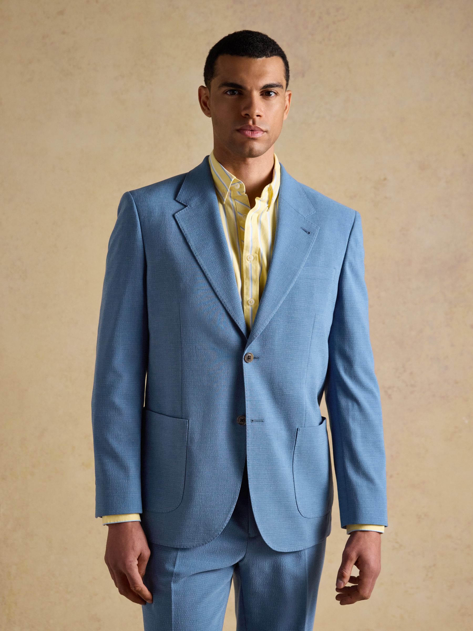 Blue Seersucker Suit Jacket - Image 1 of 18