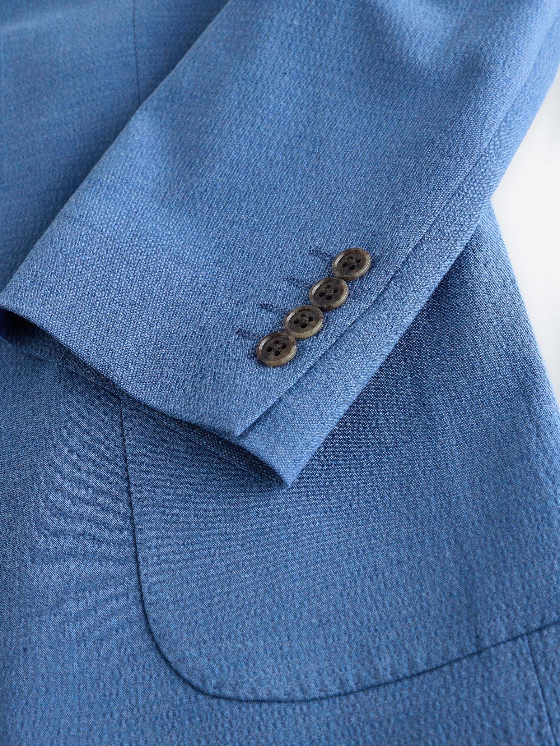 Blue Seersucker Suit Jacket - Image 17 of 18