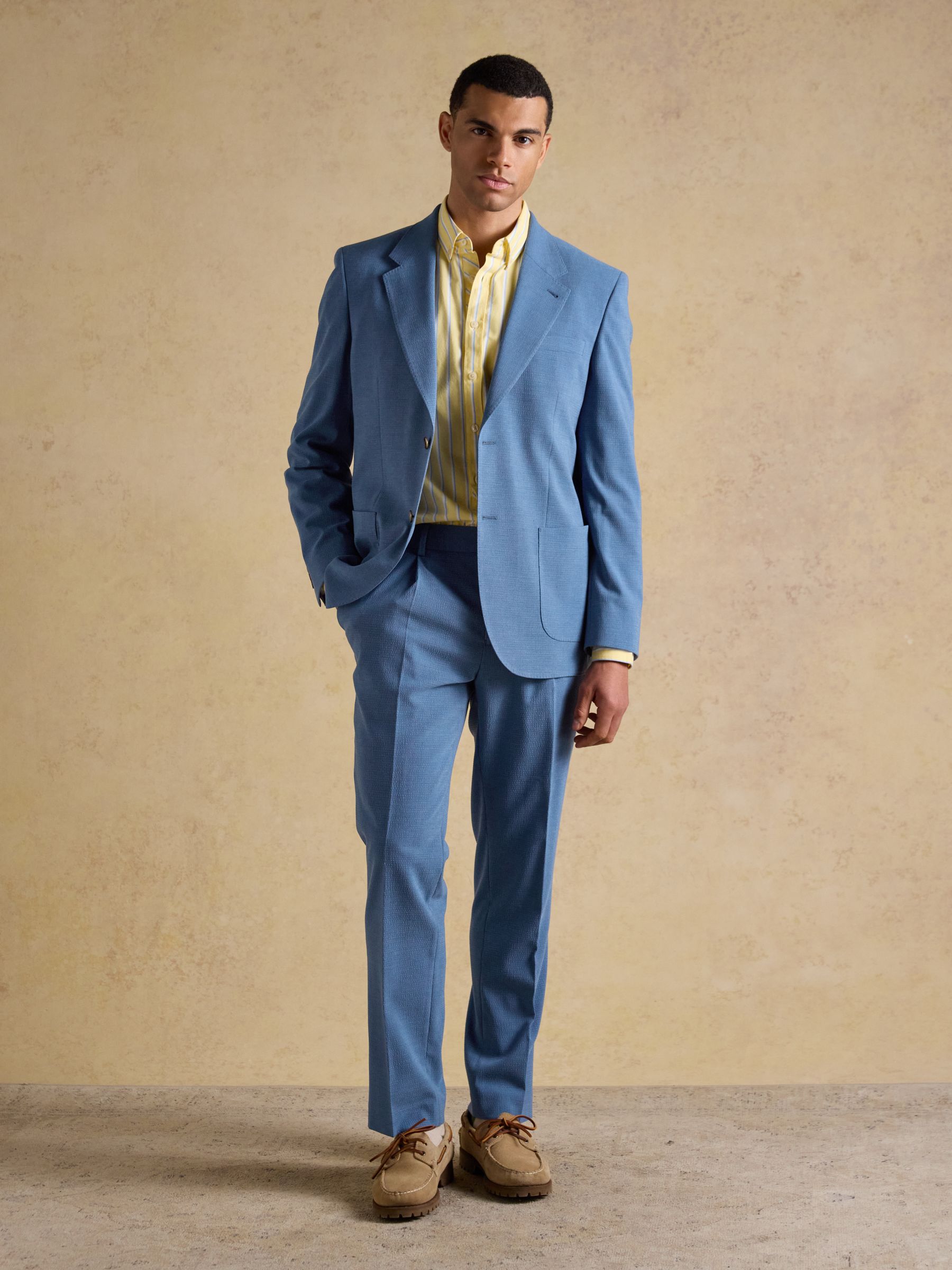 Blue Seersucker Suit Jacket - Image 3 of 18