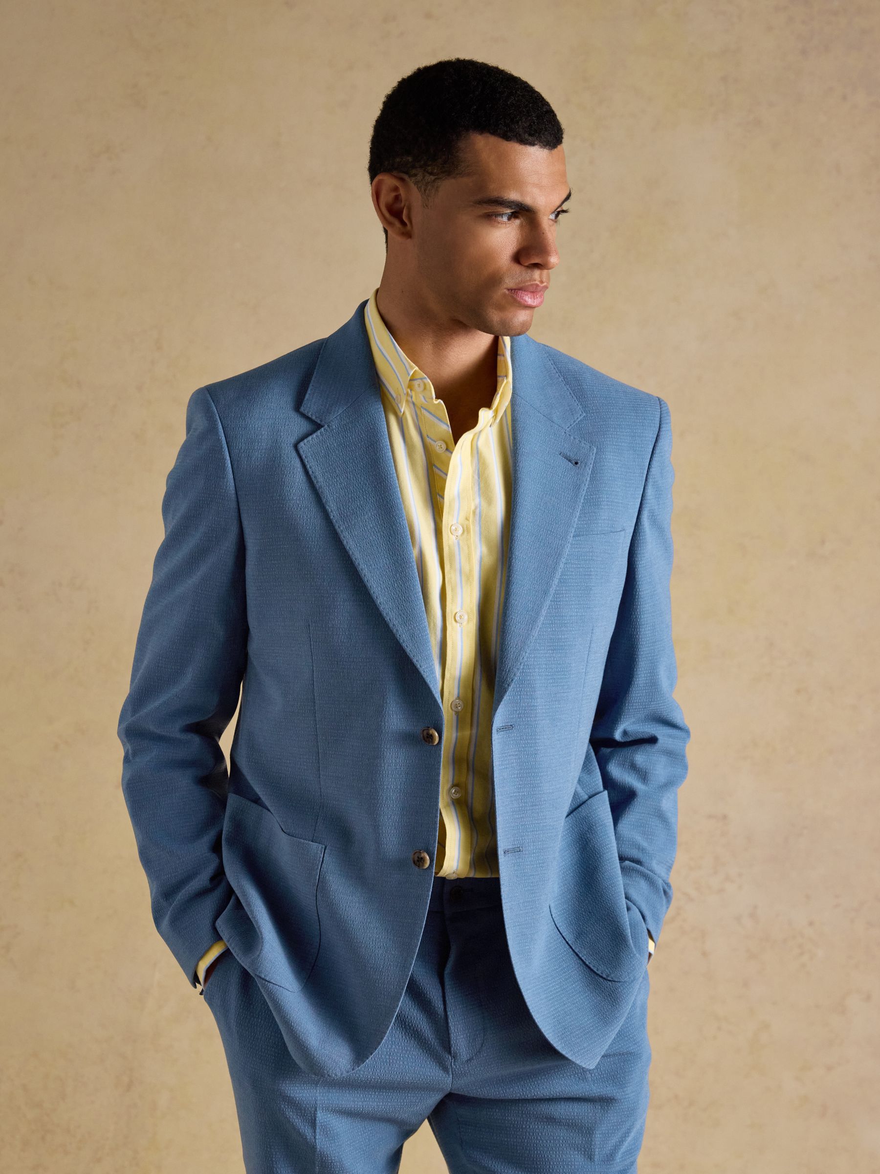 Blue Seersucker Suit Jacket - Image 6 of 18