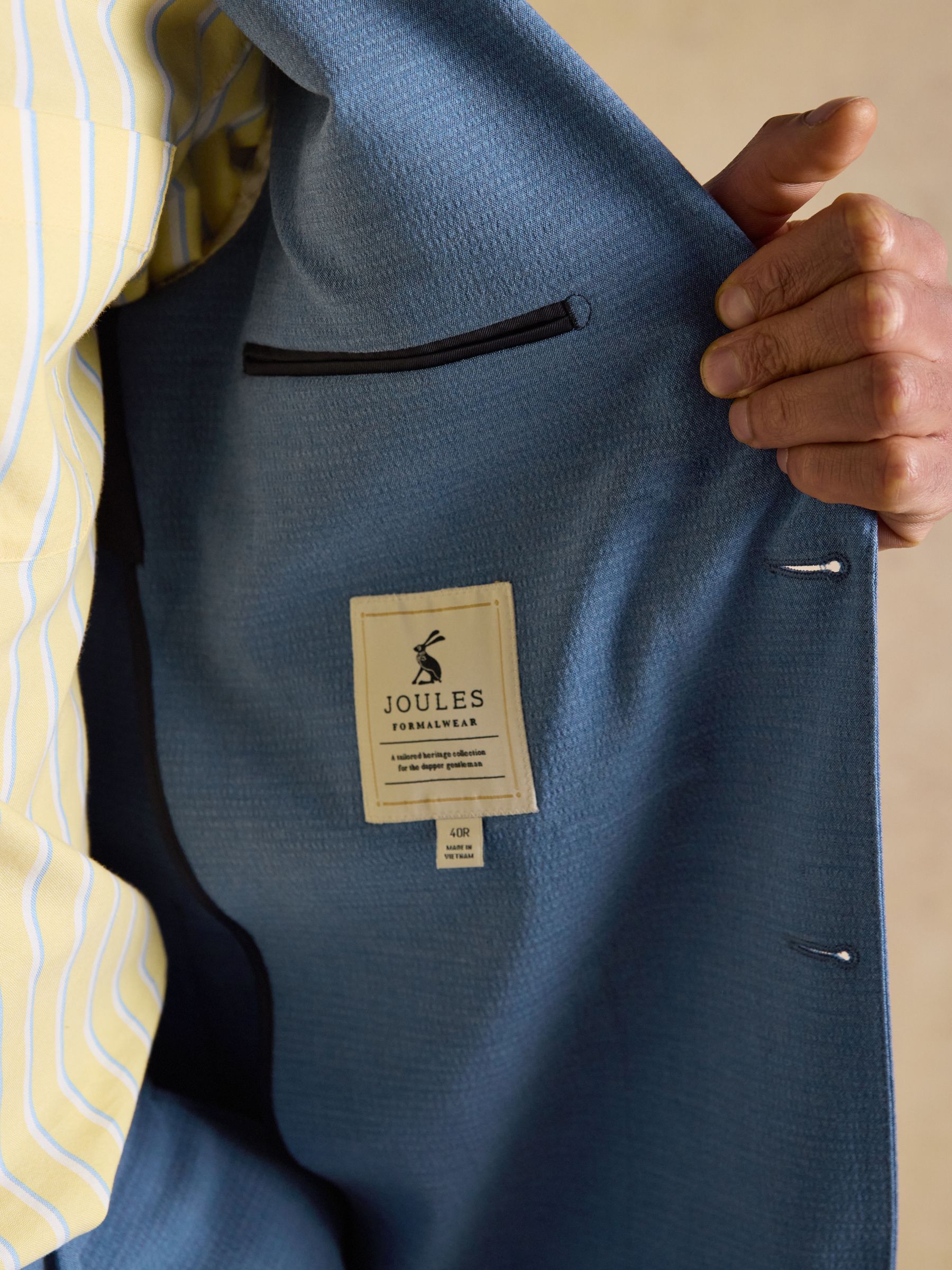 Blue Seersucker Suit Jacket - Image 7 of 18