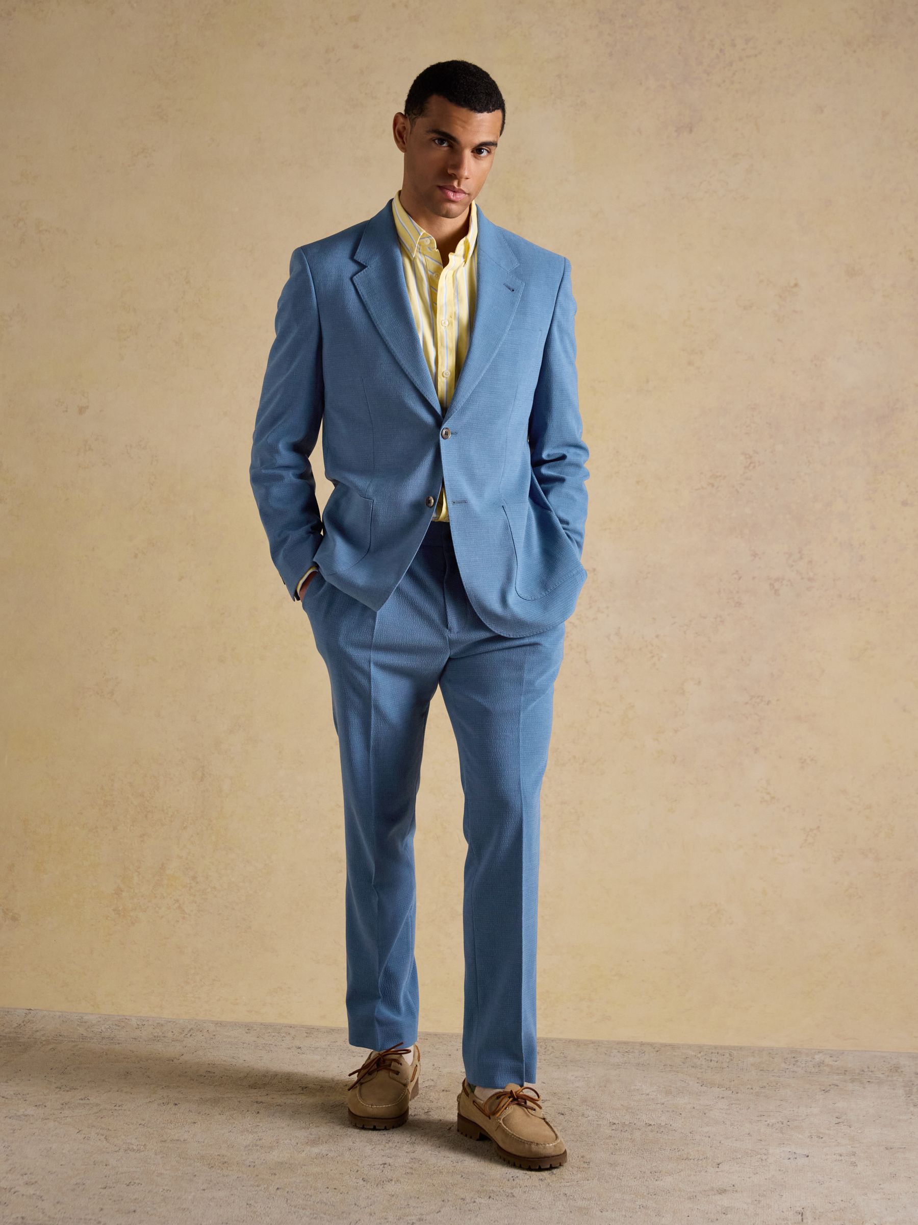 Blue Seersucker Suit Jacket - Image 9 of 18