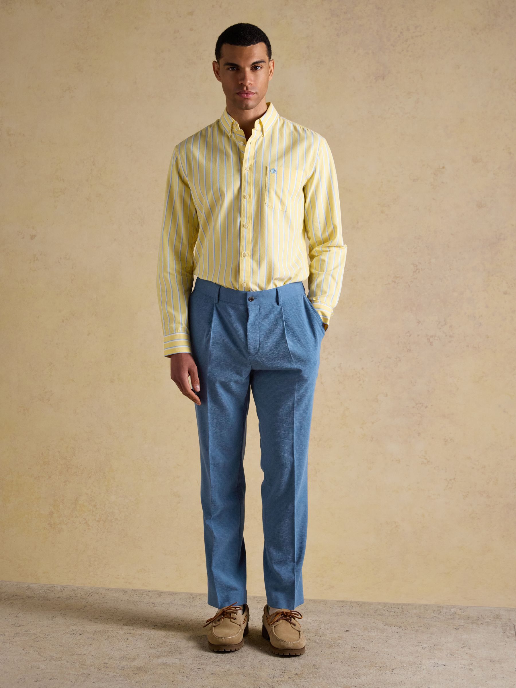 Blue Seersucker Suit Trousers - Image 3 of 8
