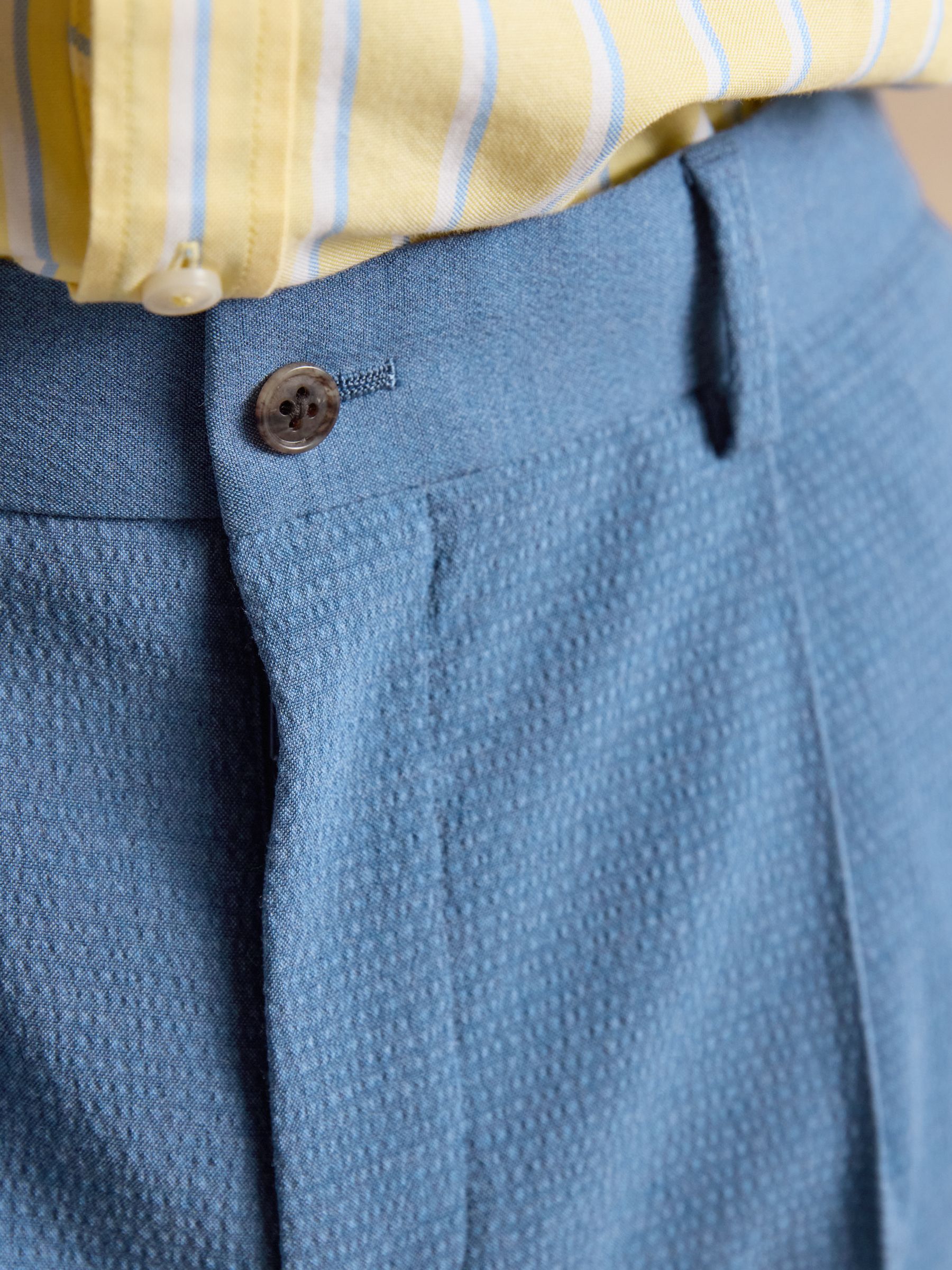 Blue Seersucker Suit Trousers - Image 4 of 8