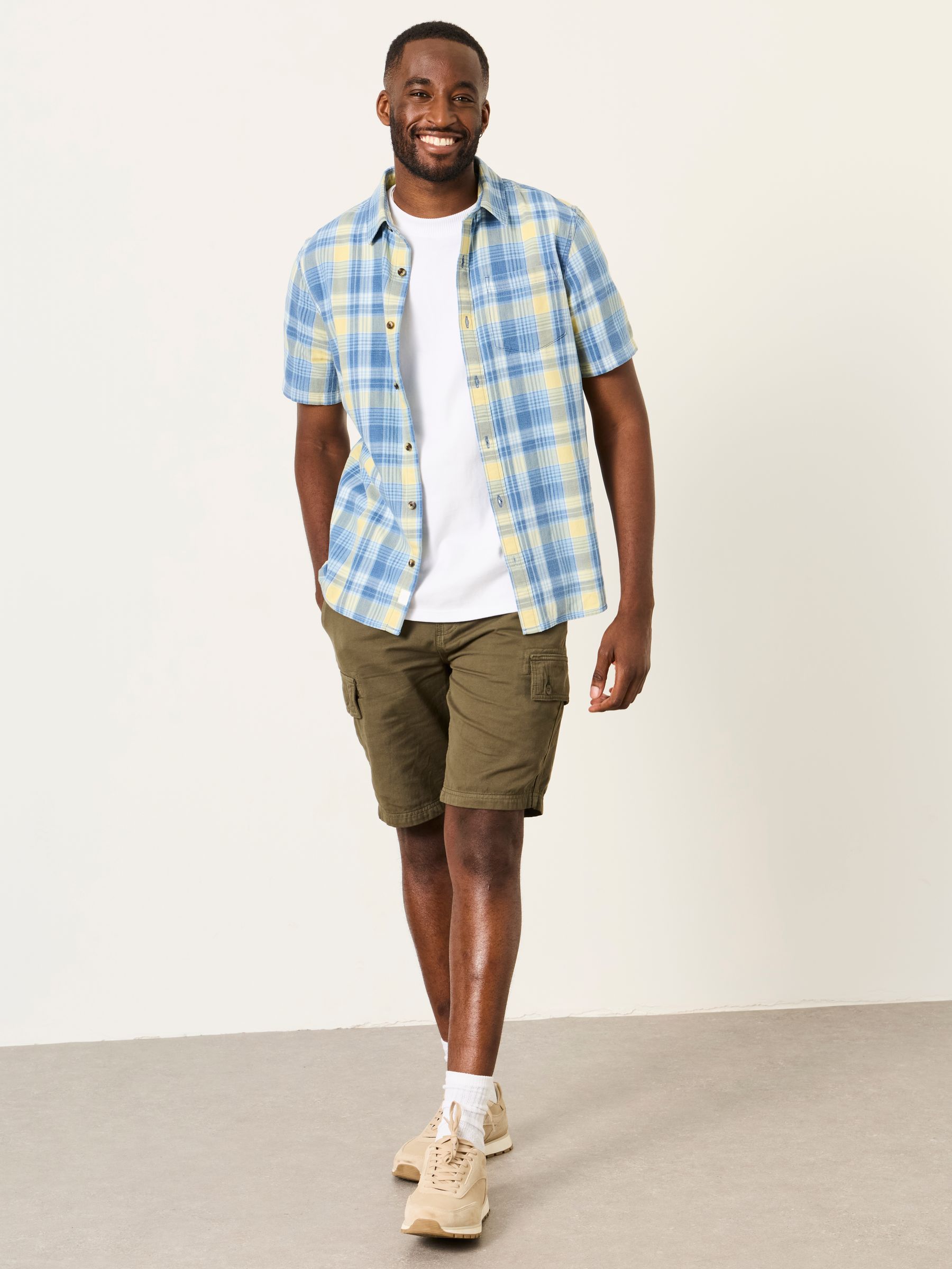 Bude Blue Short Sleeve Check Shirt - Image 3 of 6