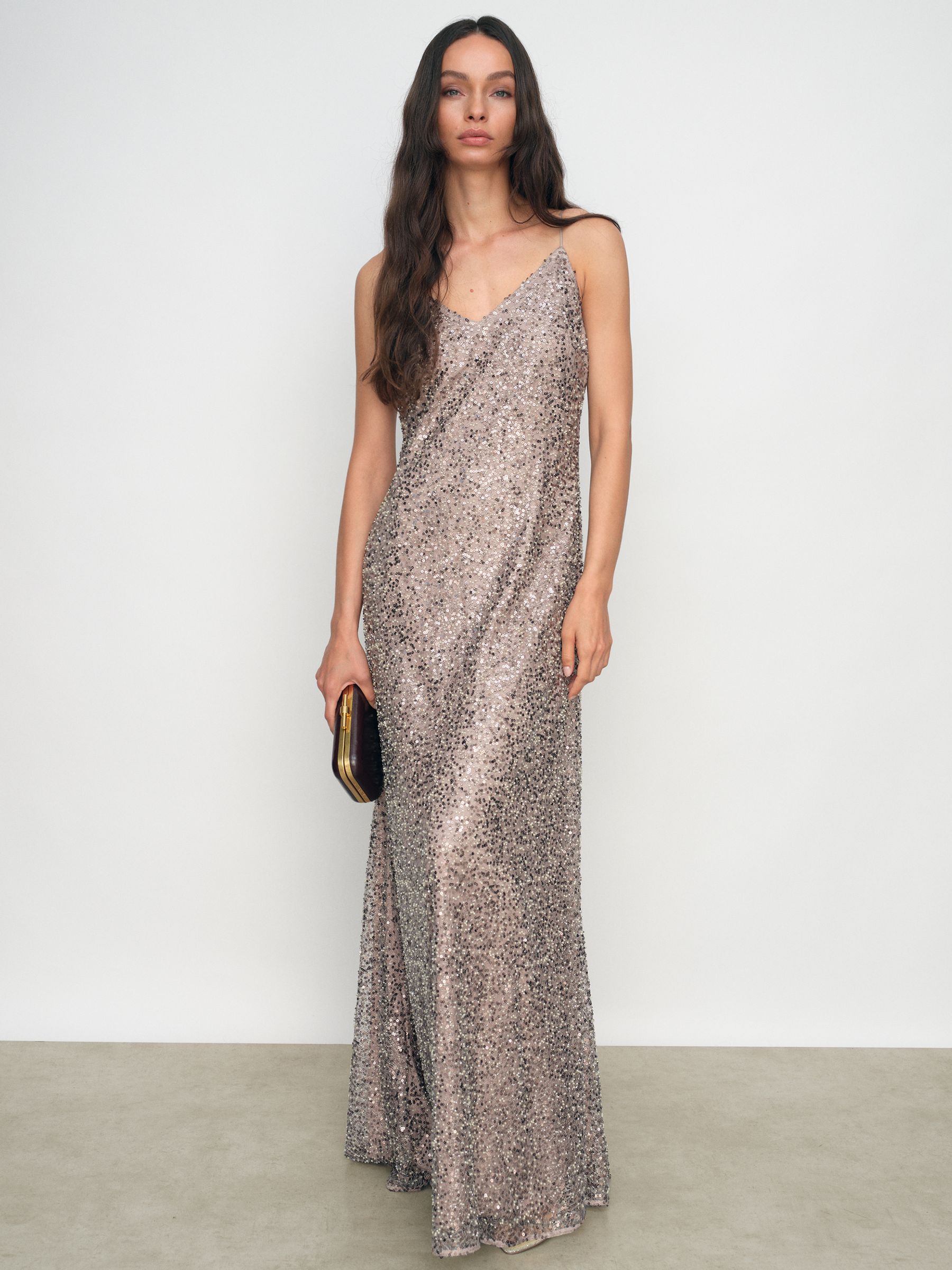 Sequin Maxi Slip Dress
