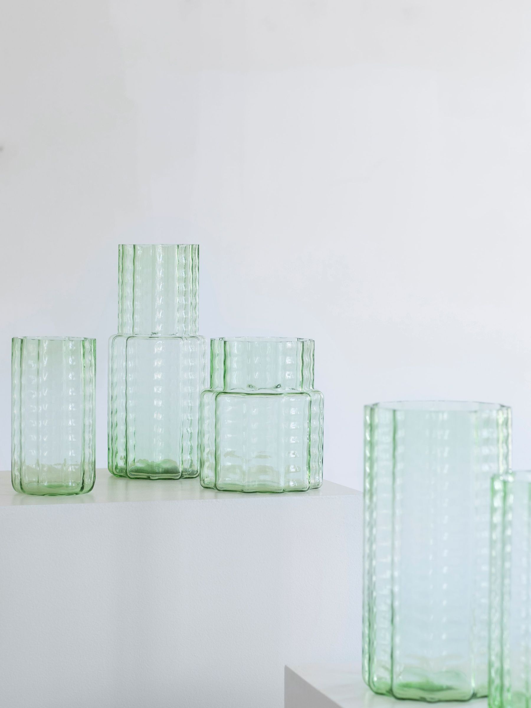 Green No.5 Waves Vase - Image 1 of 4 Green No.5 Waves Vase - Image 1 of 4