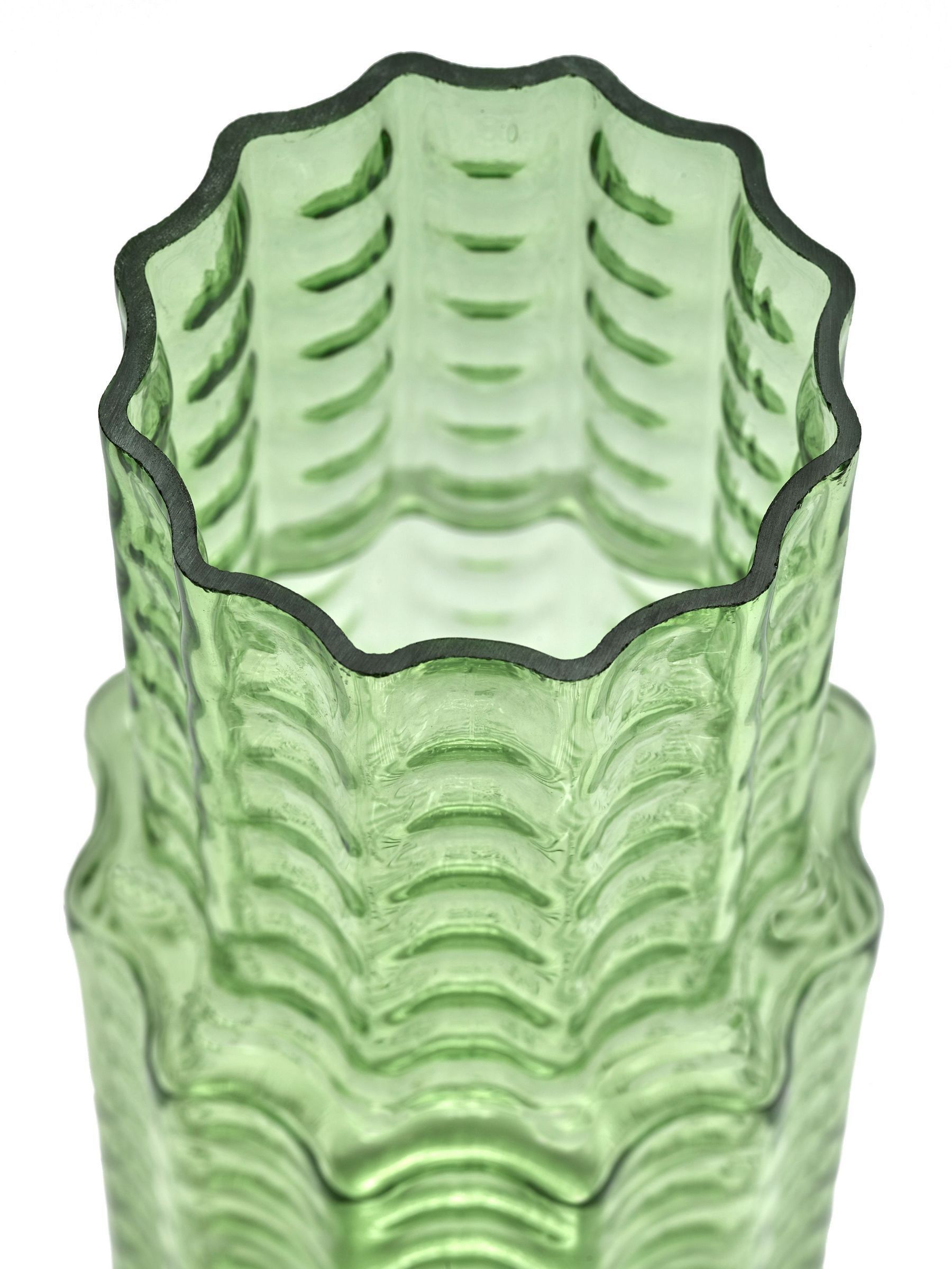 Green No.5 Waves Vase - Image 3 of 4