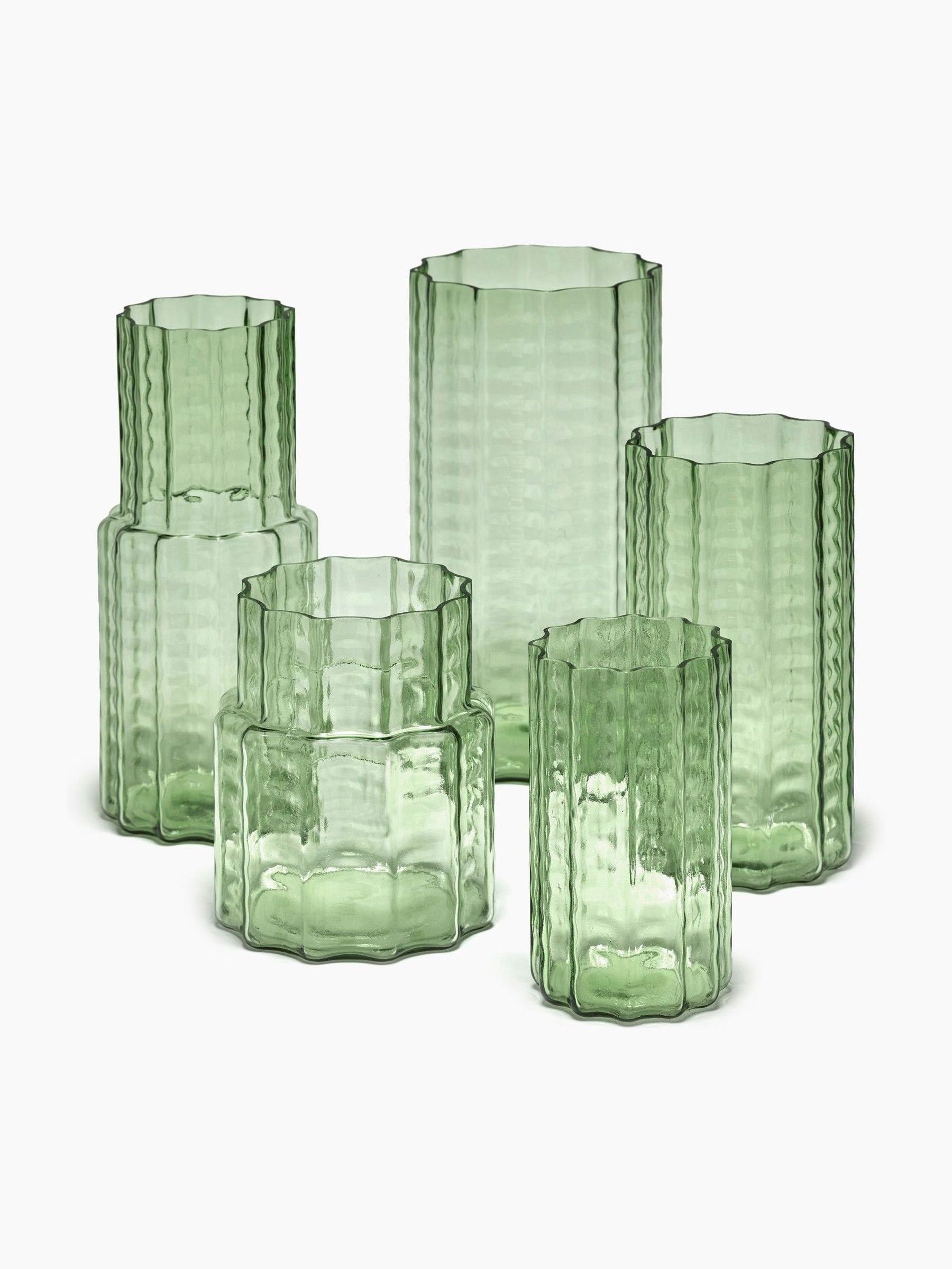 Green No.5 Waves Vase - Image 4 of 4