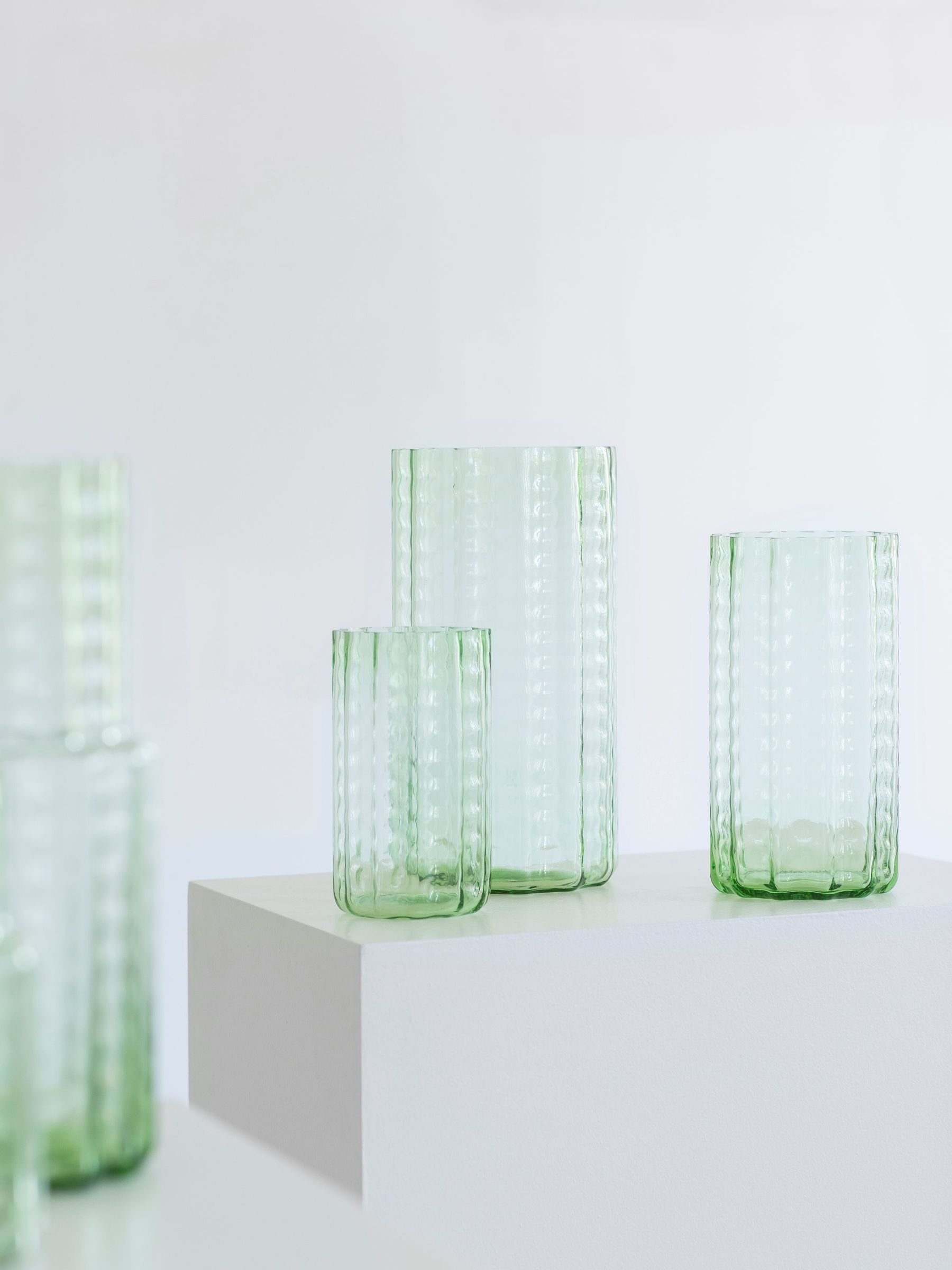 Green No.3 Waves Vase - Image 5 of 6