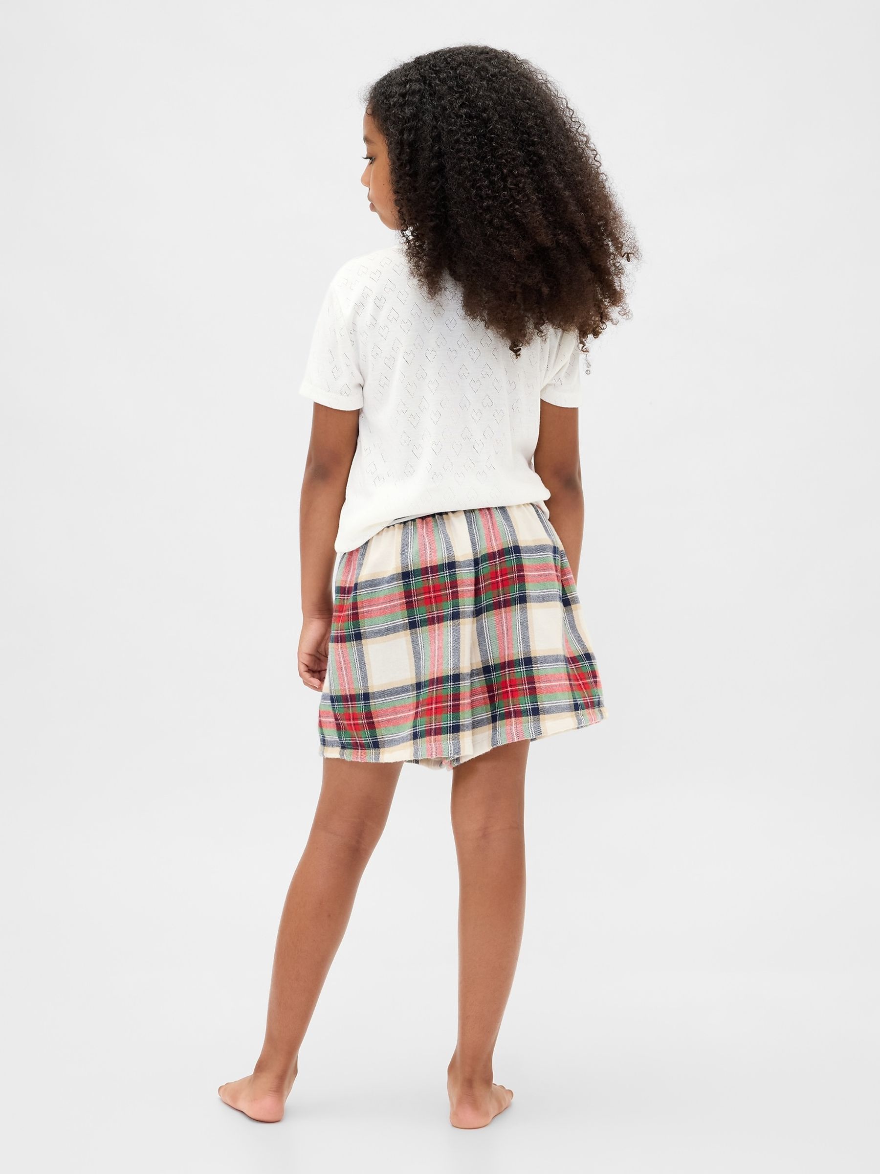 Red Check Flannel Pyjama Boxer Shorts (5-13yrs) - Image 2 of 4