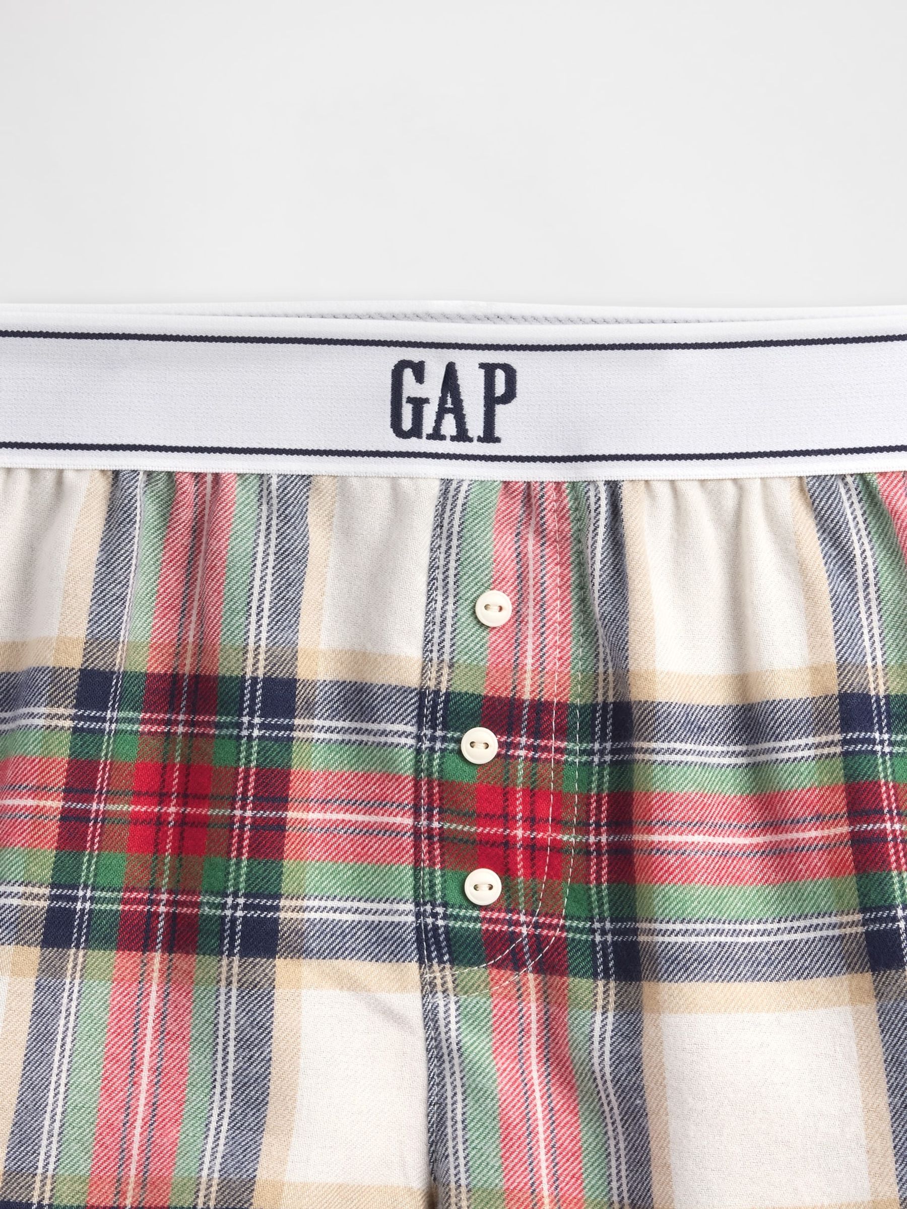 Red Check Flannel Pyjama Boxer Shorts (5-13yrs) - Image 4 of 4