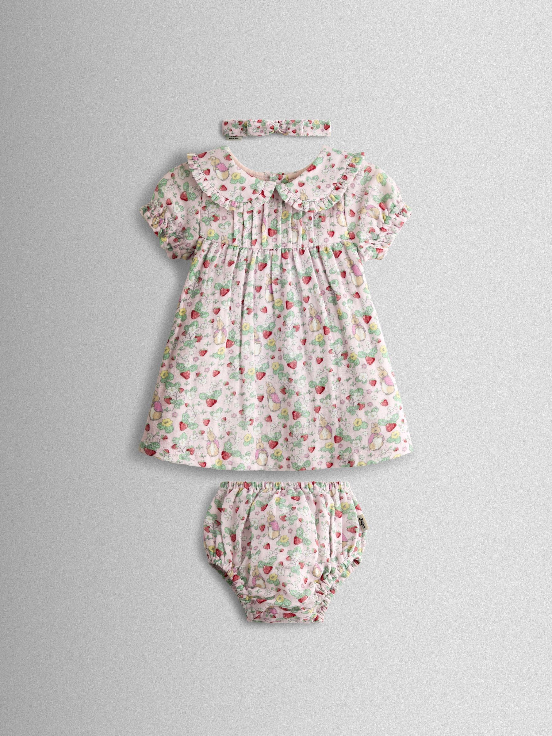 Pink Flopsy Bunny Dress, Knicker & Headband Set - Image 2 of 8