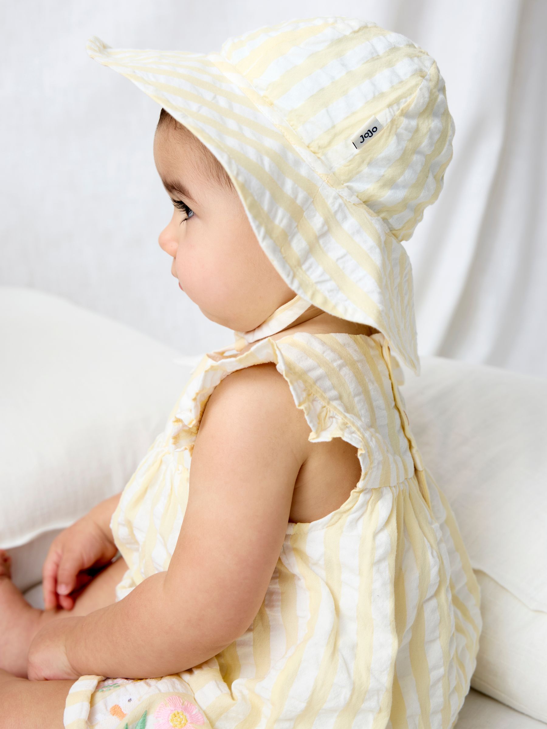 Yellow Bunny Embroidered Dress, Knicker and Hat Set - Image 2 of 12