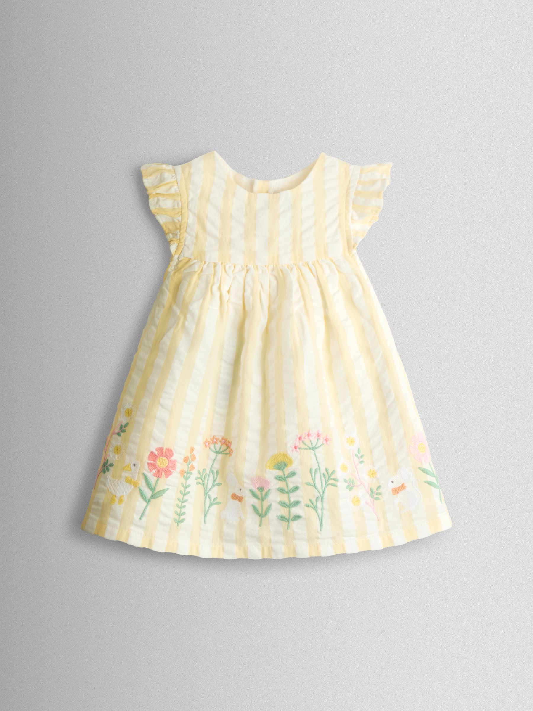 Yellow Bunny Embroidered Dress, Knicker and Hat Set - Image 4 of 12