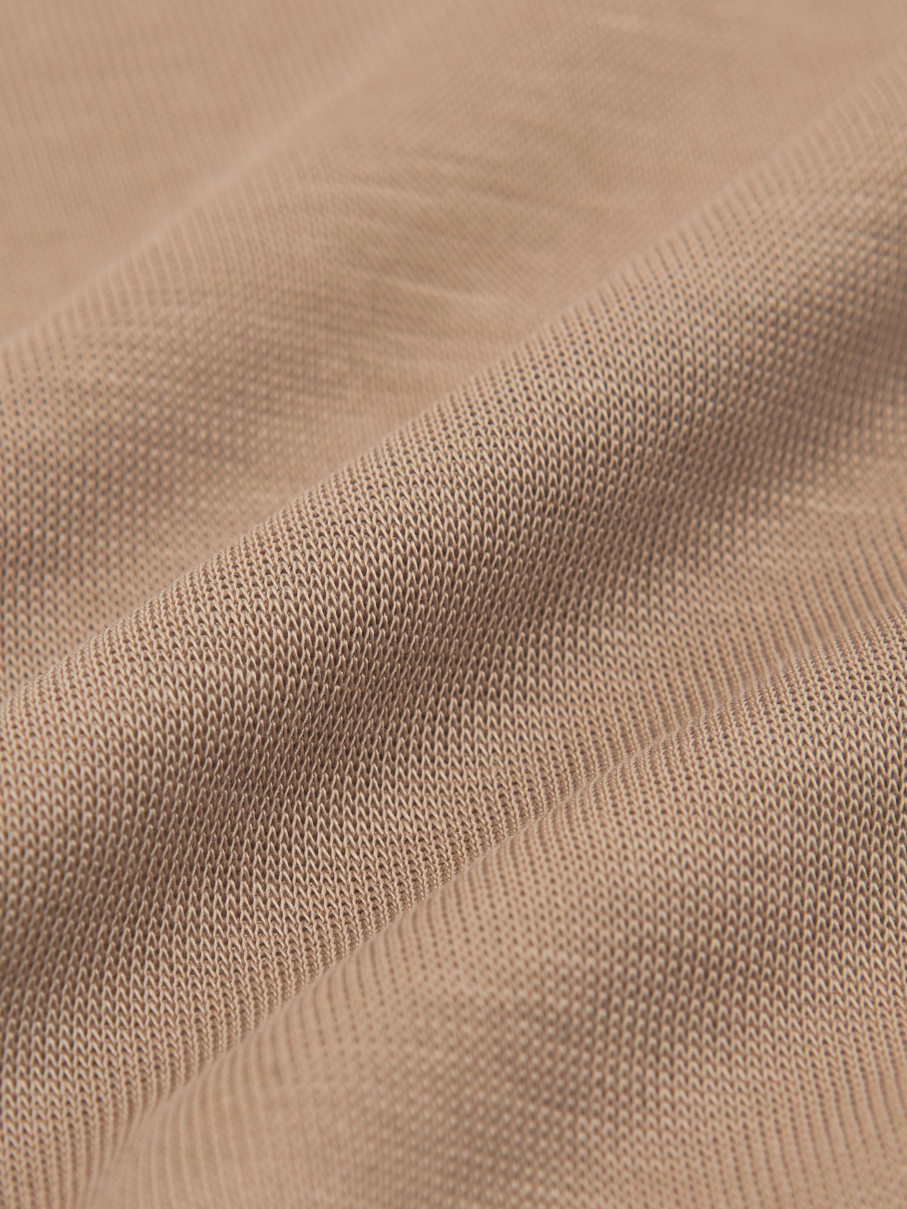 Lyocell-Blend Funnel-Neck Top in Camel - Image 7 of 7