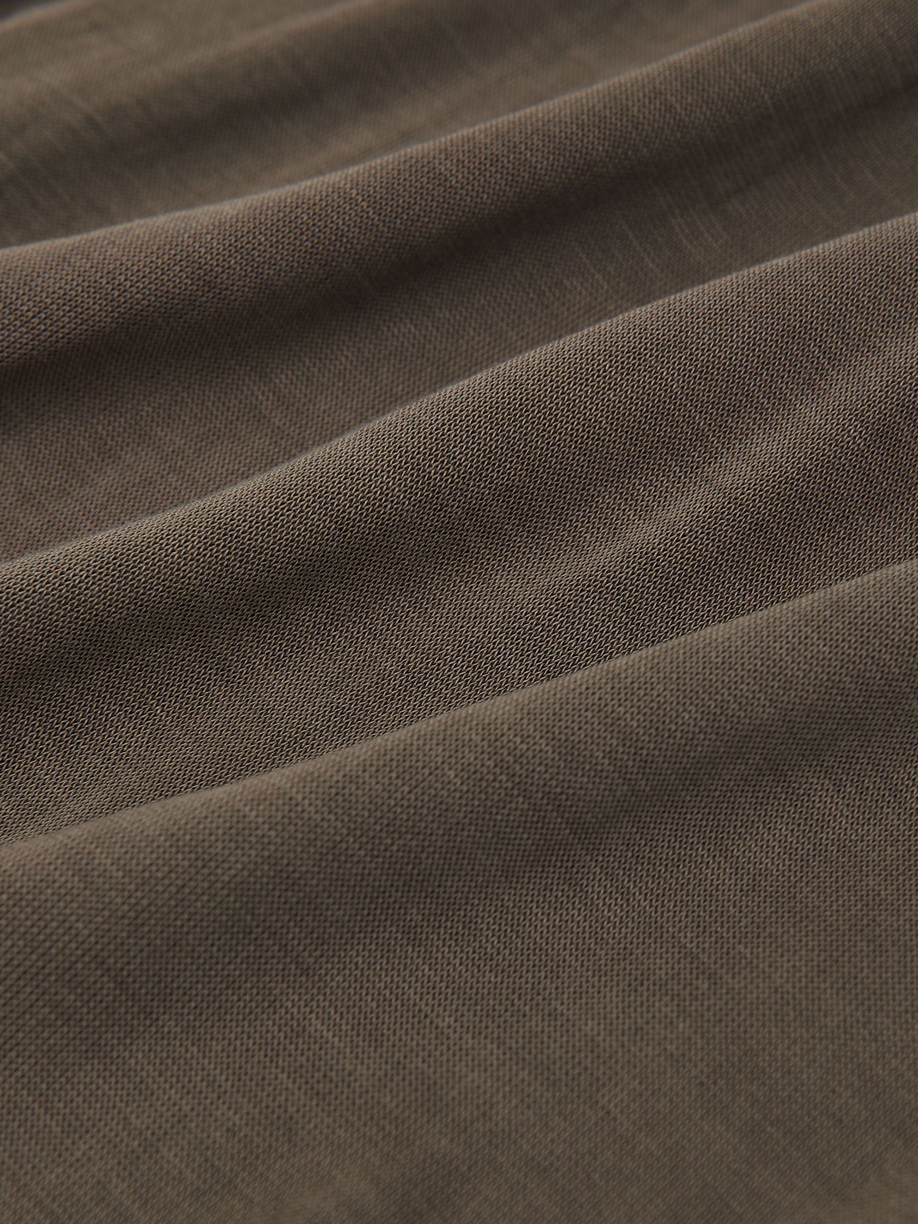 Lyocell-Blend Funnel-Neck Top in Khaki Green - image 3