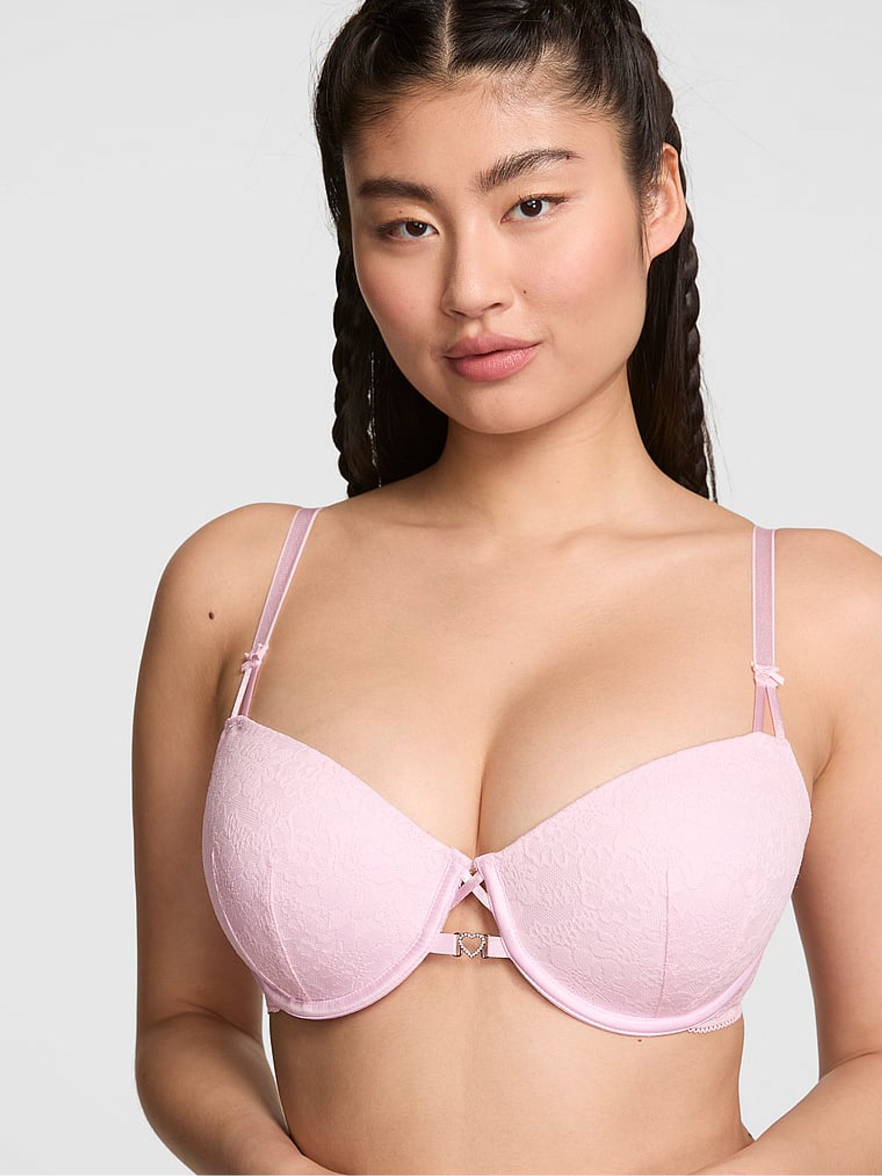 Pink Tulip Balcony Valentine's Charm Lace Bra - Image 1 of 3