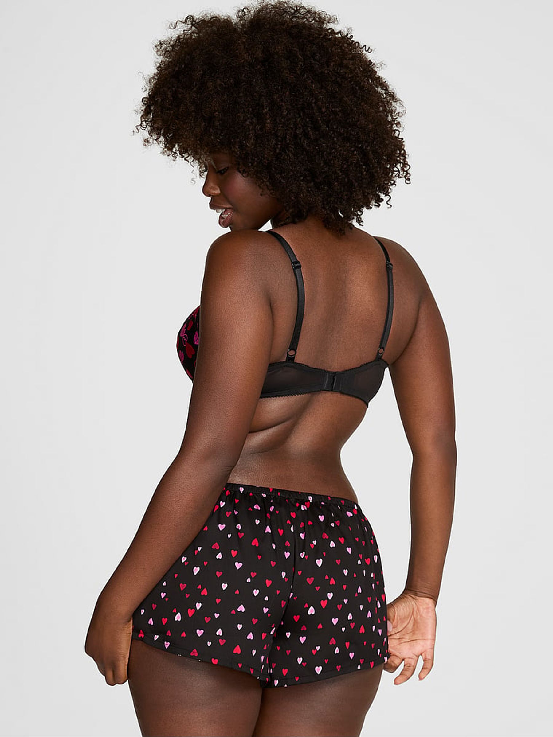 Black Hearts Micro Pyjama Bottoms - Image 2 of 2