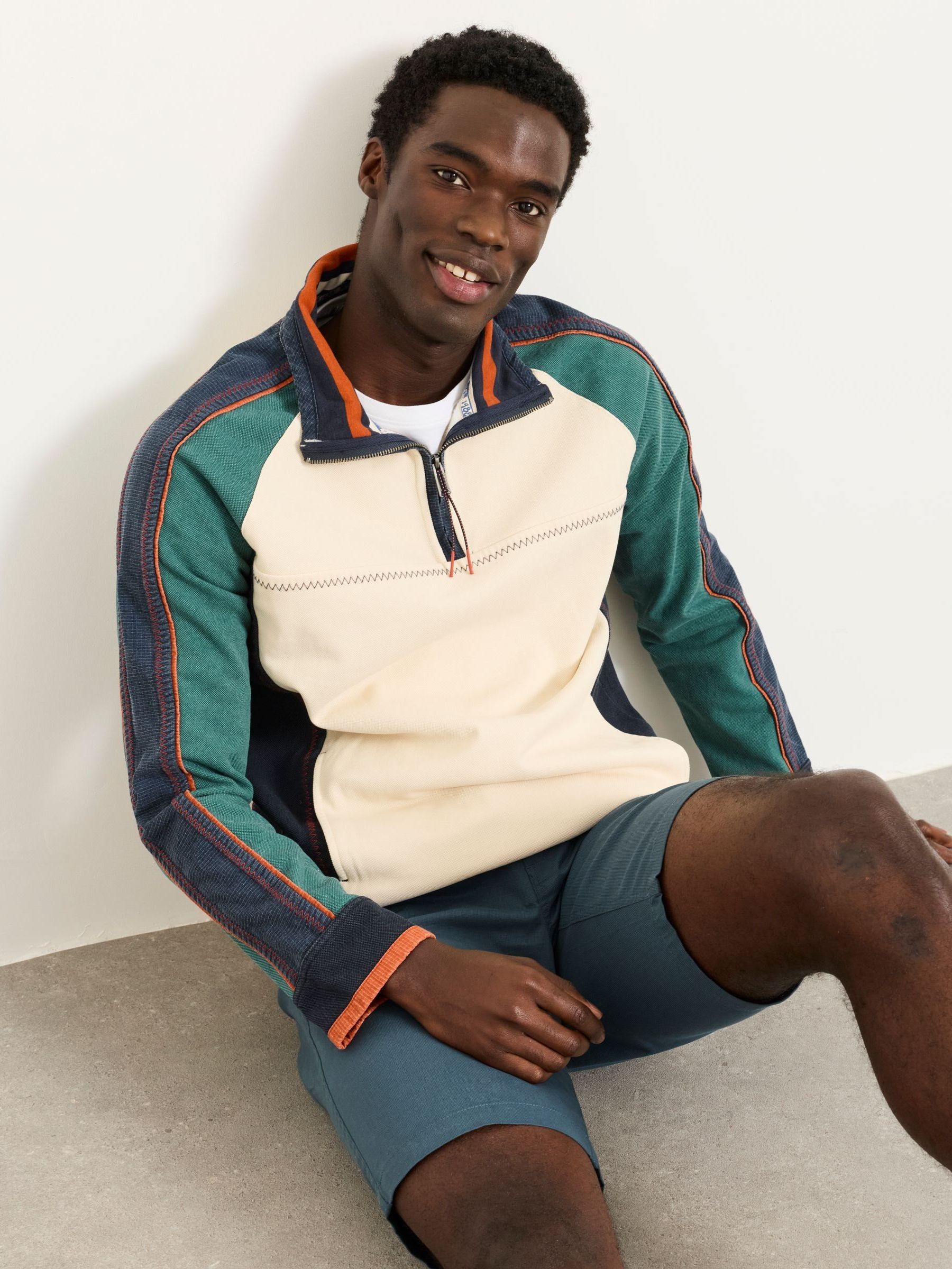 Mawes Dark Teal Blue Chino Shorts - Image 5 of 6