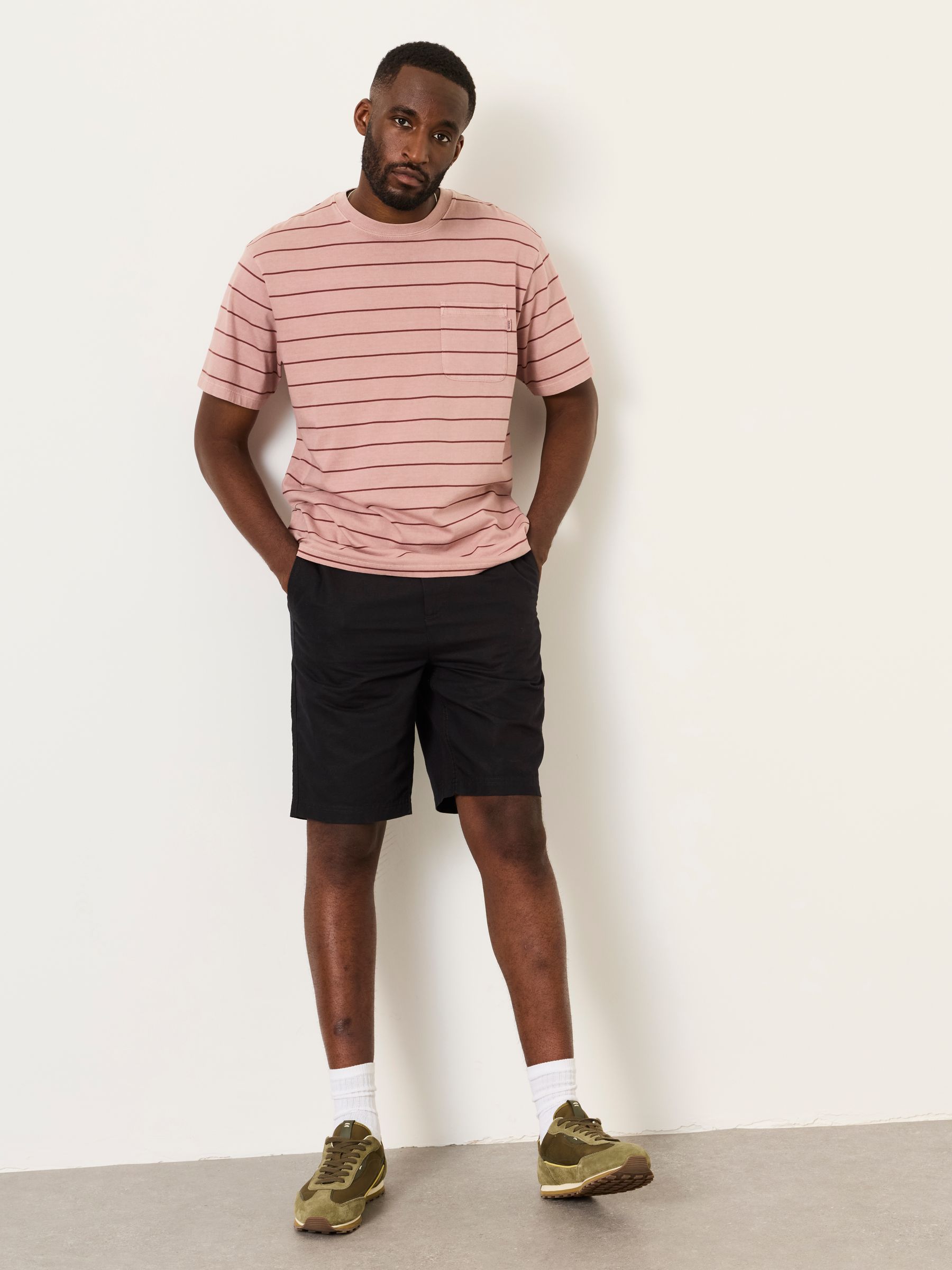 Salcombe Washed Black Linen Cotton Shorts - Image 3 of 7