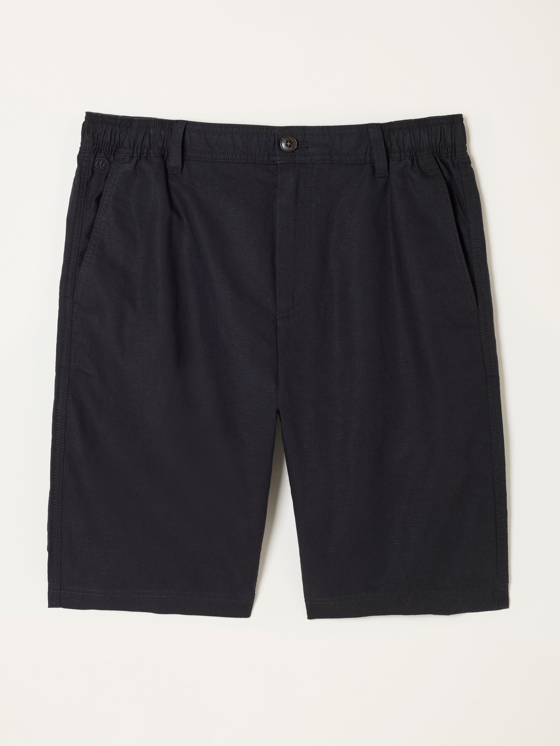 Salcombe Washed Black Linen Cotton Shorts - Image 7 of 7