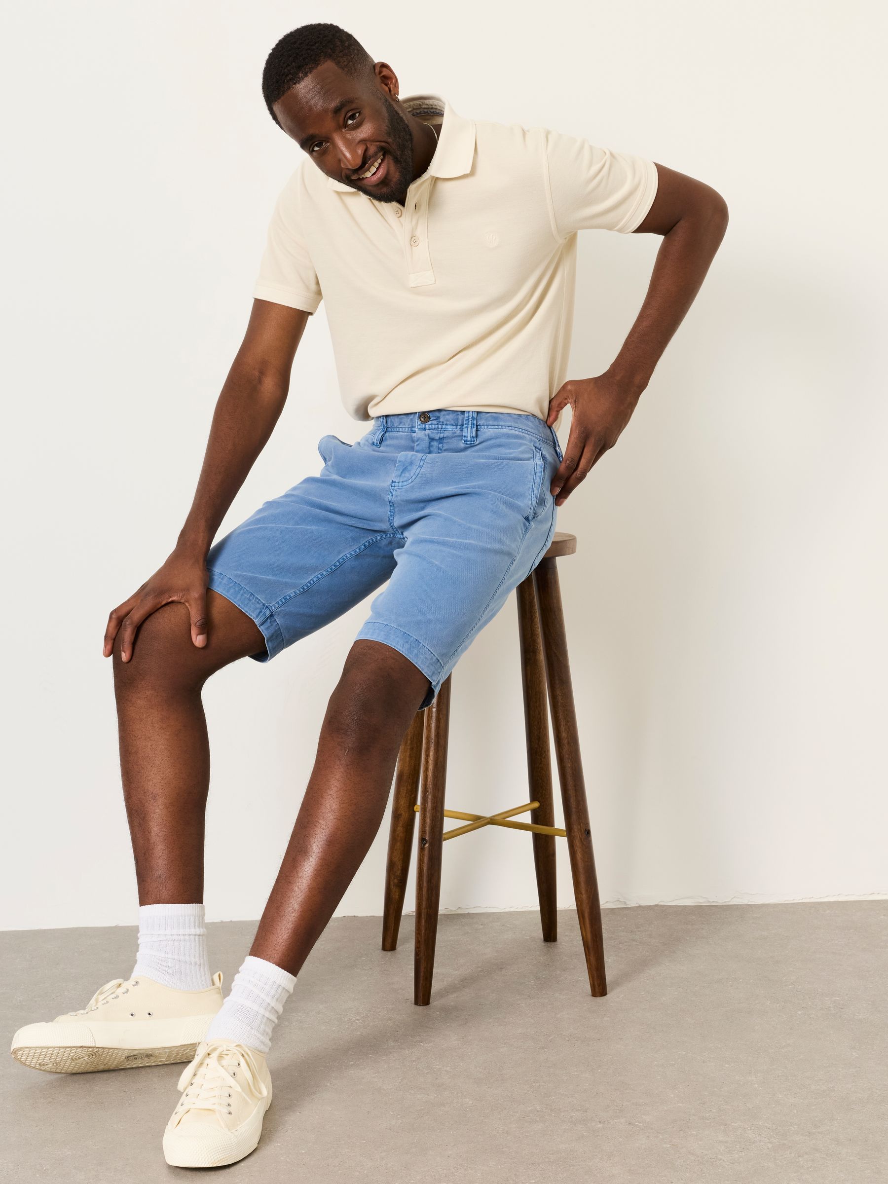 Stow French Navy Garment Dye Chino Shorts - Image 4 of 7