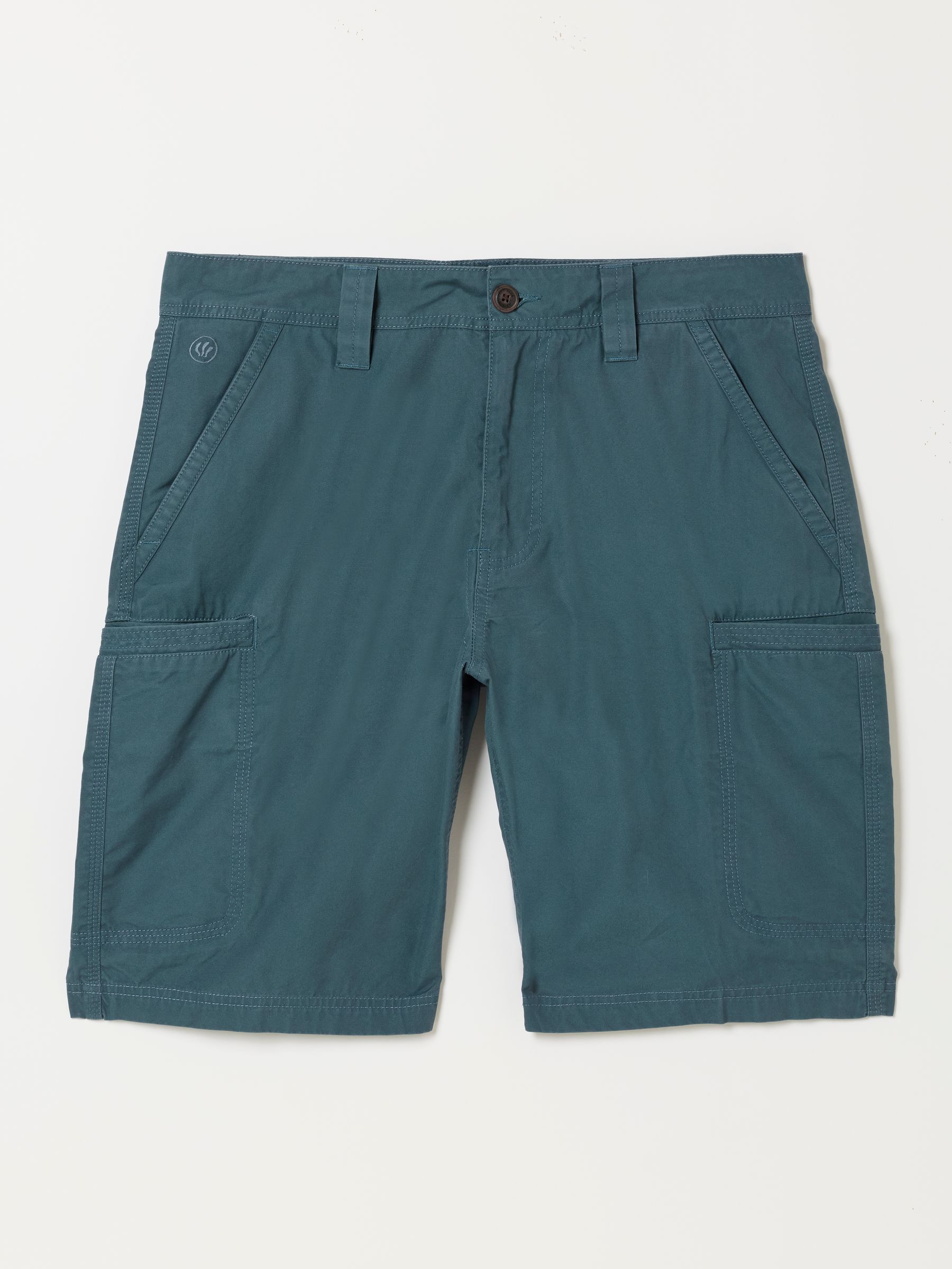 Burley Dark Teal Blue Lightweight Cargo Shorts - Image 6 of 6