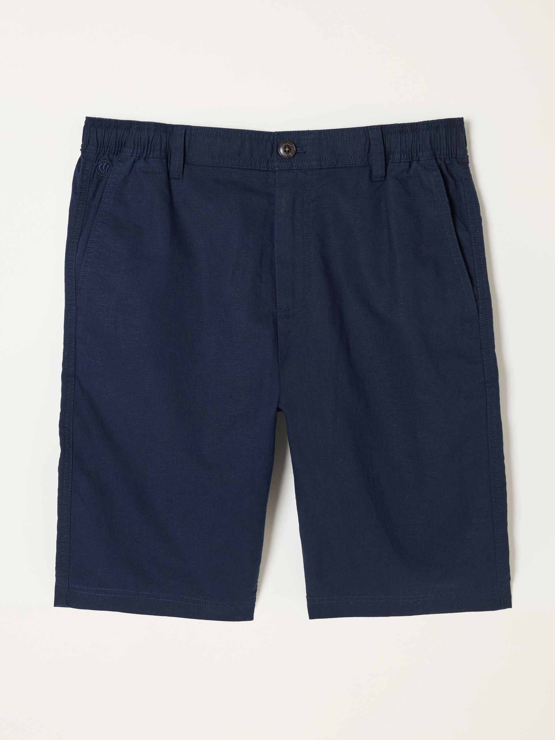 Salcombe Navy Linen Cotton Shorts - Image 6 of 6