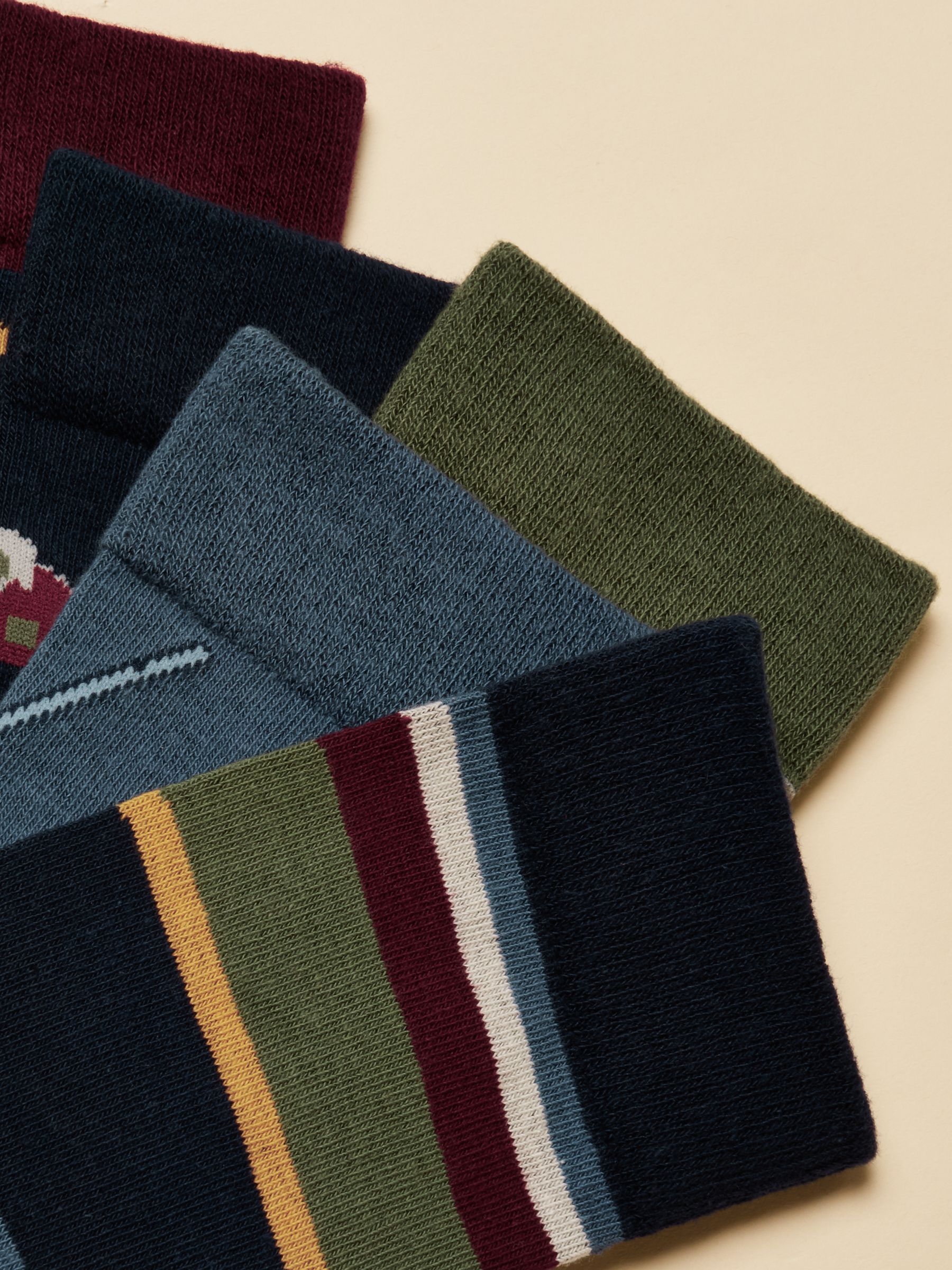 Kingsbury Multi Green Sports 5 Pack Socks - Image 2 of 3