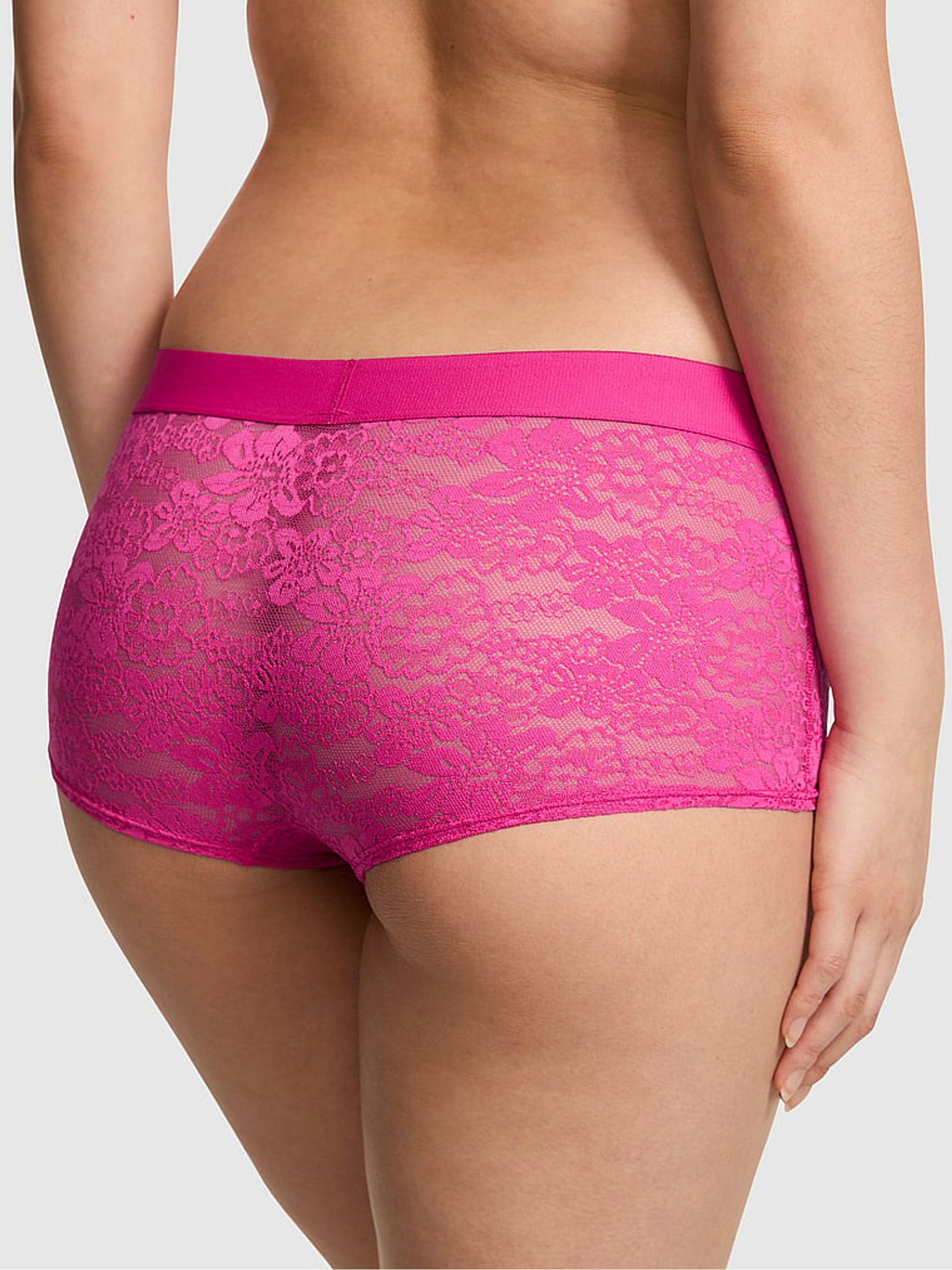 Pink Fire Short Floral Lace Knickers - Image 2 of 2