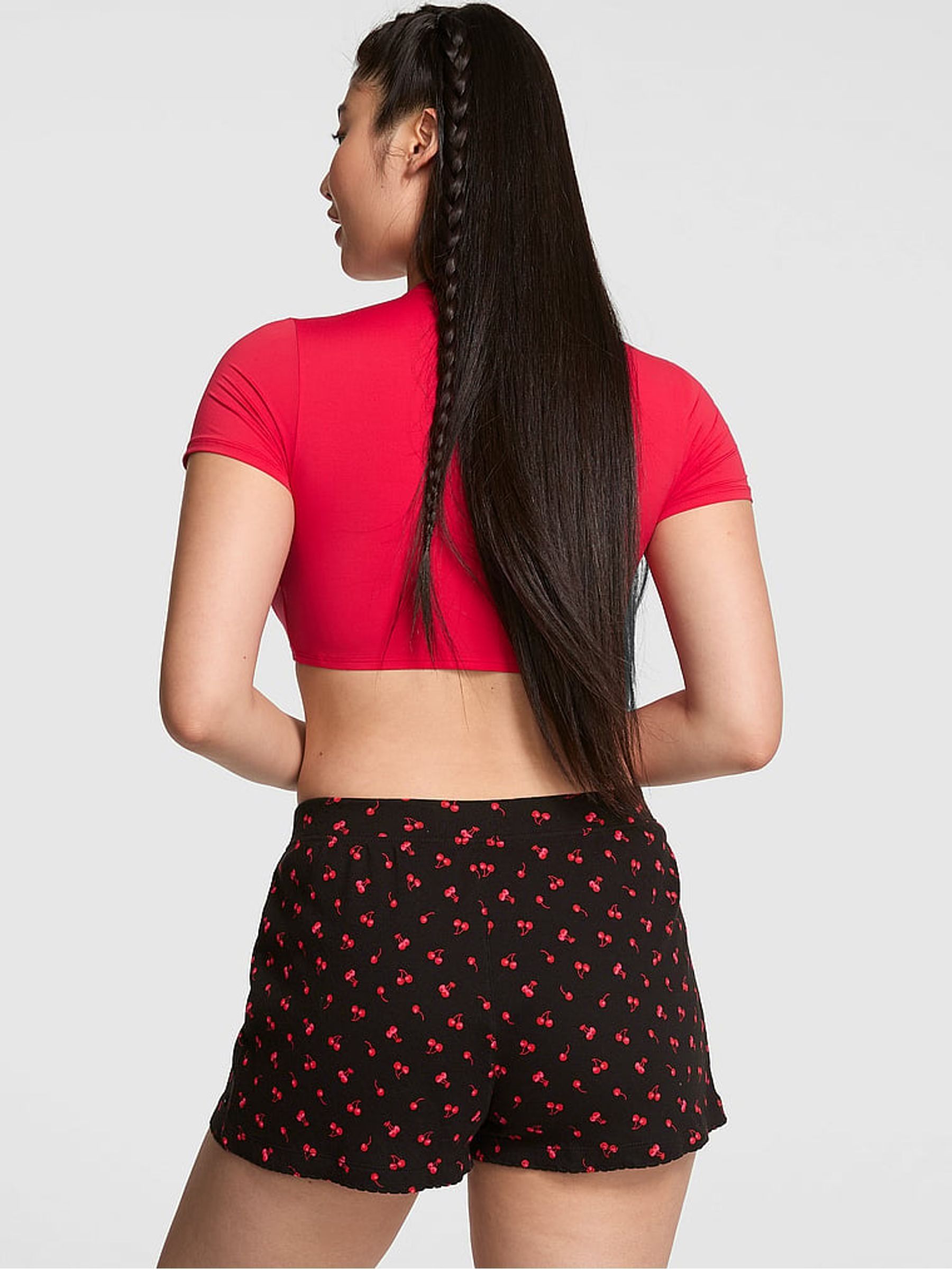 Black Cherries Pointelle Short Pyjama Bottoms - Image 2 of 3