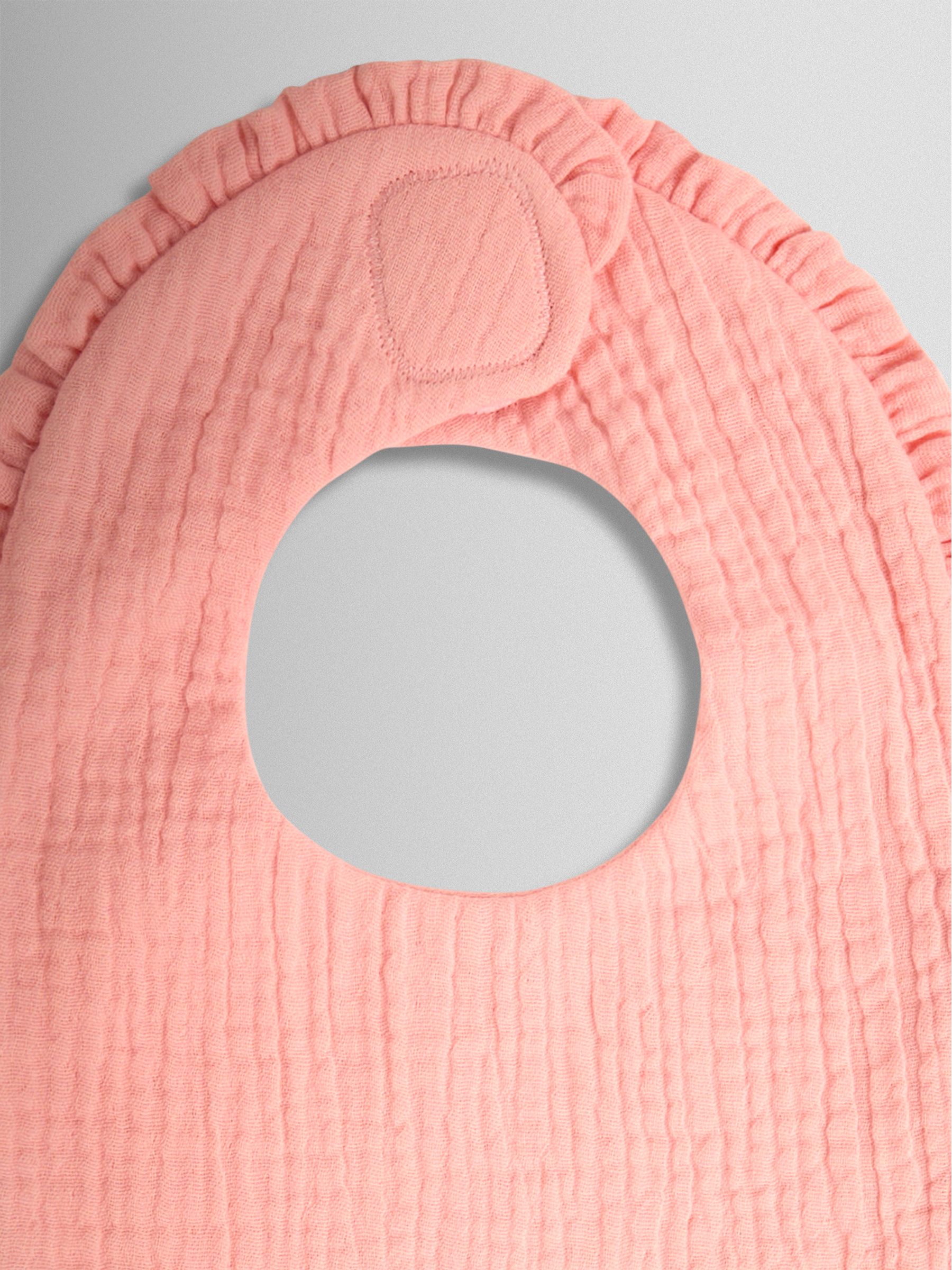 Peach 2-Pack Frill Bibs - Image 3 of 4