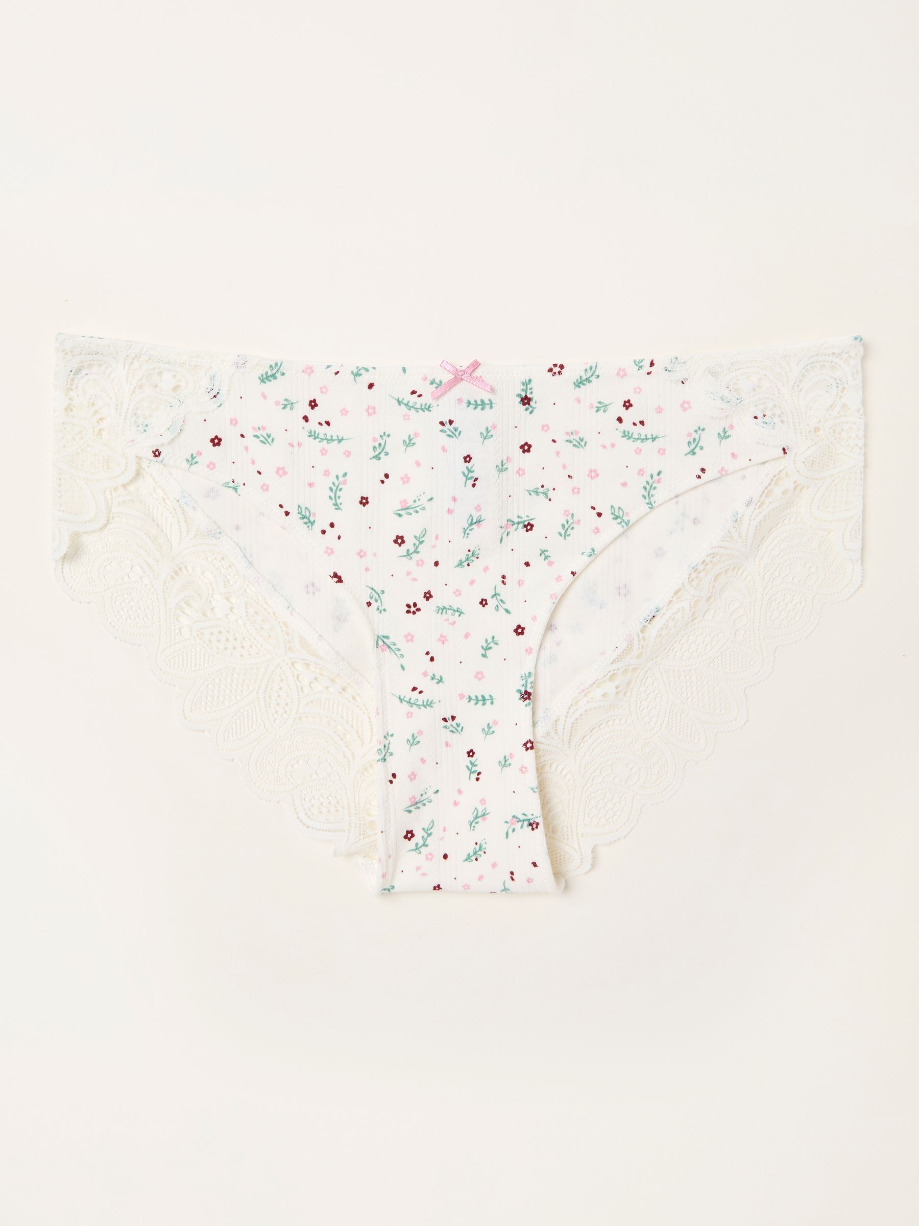 Ivory Pointelle Brazilian Knickers - Image 1 of 2
