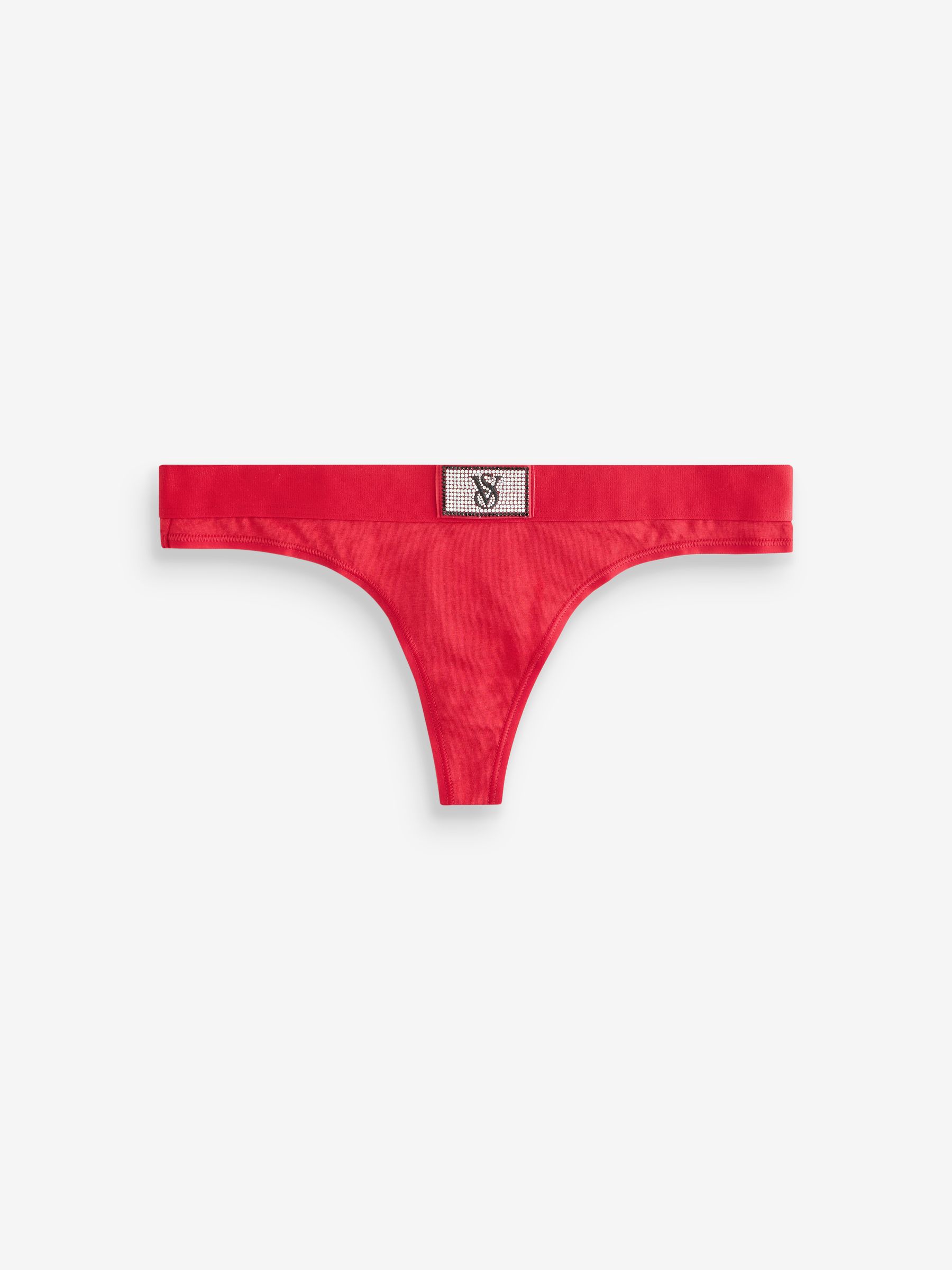 Black/Pink/Red/Shine Thong Logo 4 Pack Knickers - Image 3 of 6