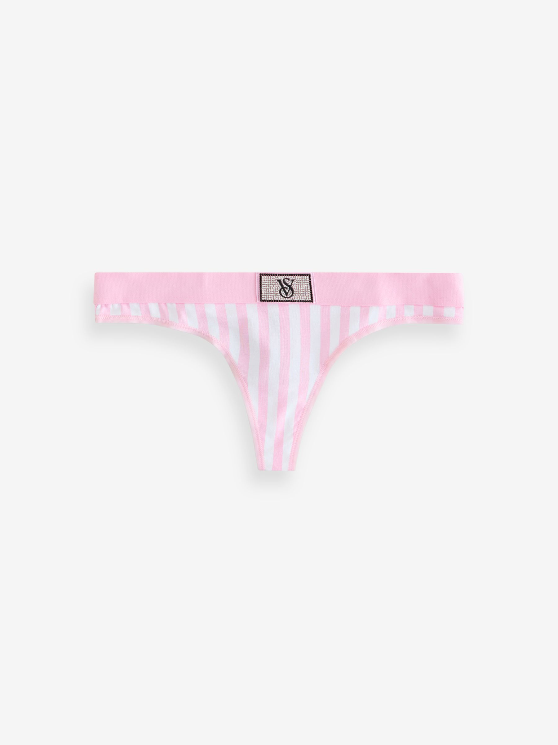 Black/Pink/Red/Shine Thong Logo 4 Pack Knickers - Image 4 of 6